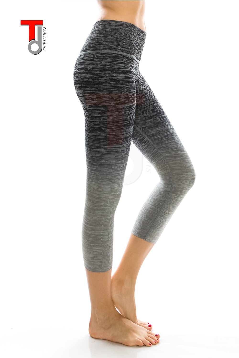 Women's High Waist Yoga Pants - Soft Stretchy Workout Leggings for Fitness & Lounge (Black/Gray)