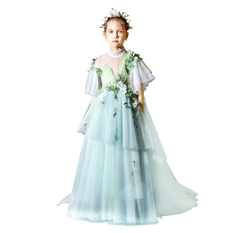 Luxury Puffy Flower Girl Dress for Girls - Elegant Communion & Wedding Pageant Dress - Perfect for Easter, First Communion, and Special Occasions
