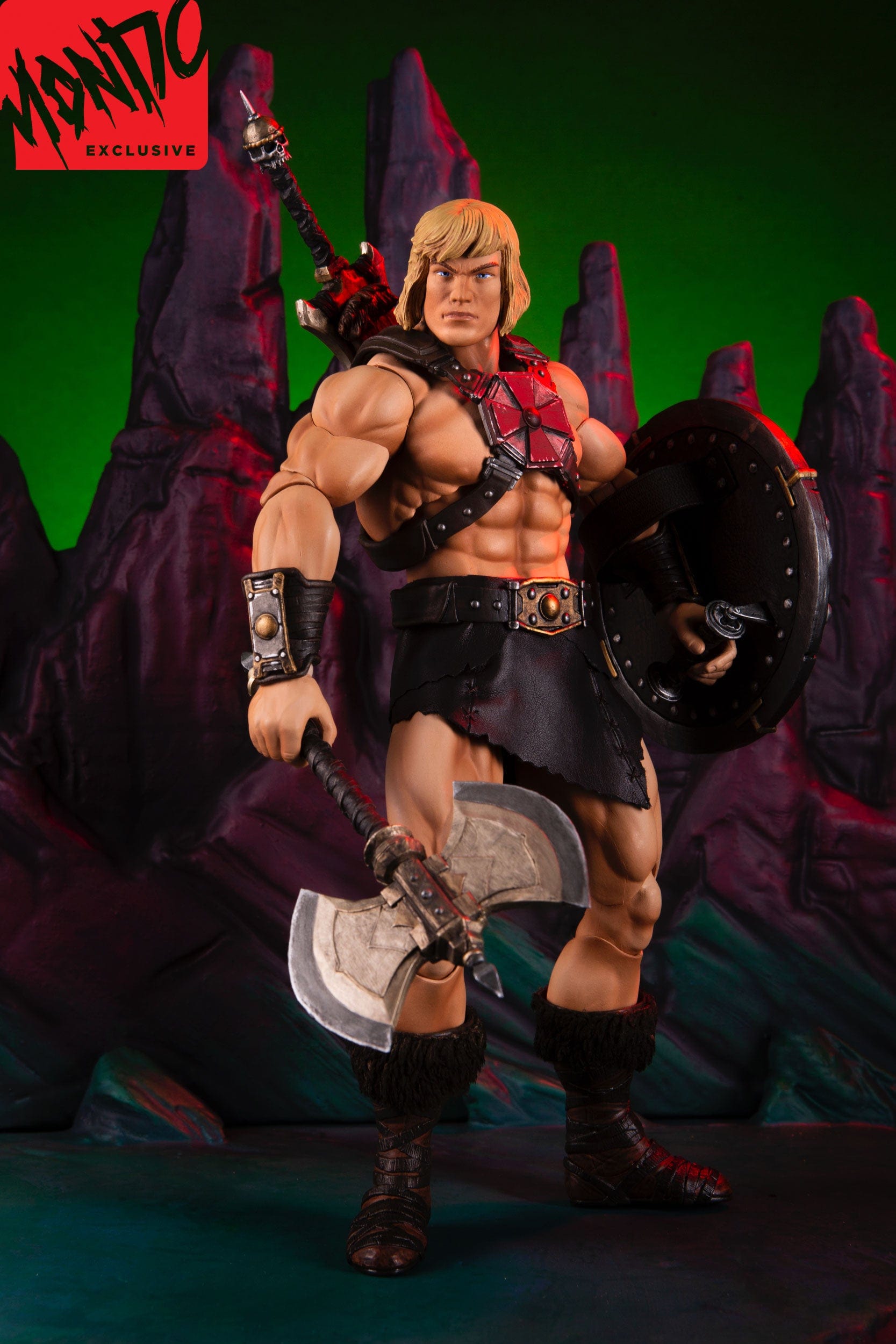 Masters of the Universe He-Man 1/6 Scale Action Figure Collectible - Battle-Ready Display for Fans & Collectors | Perfect for Shelf Displays, Gaming Setups & Nostalgic Decor