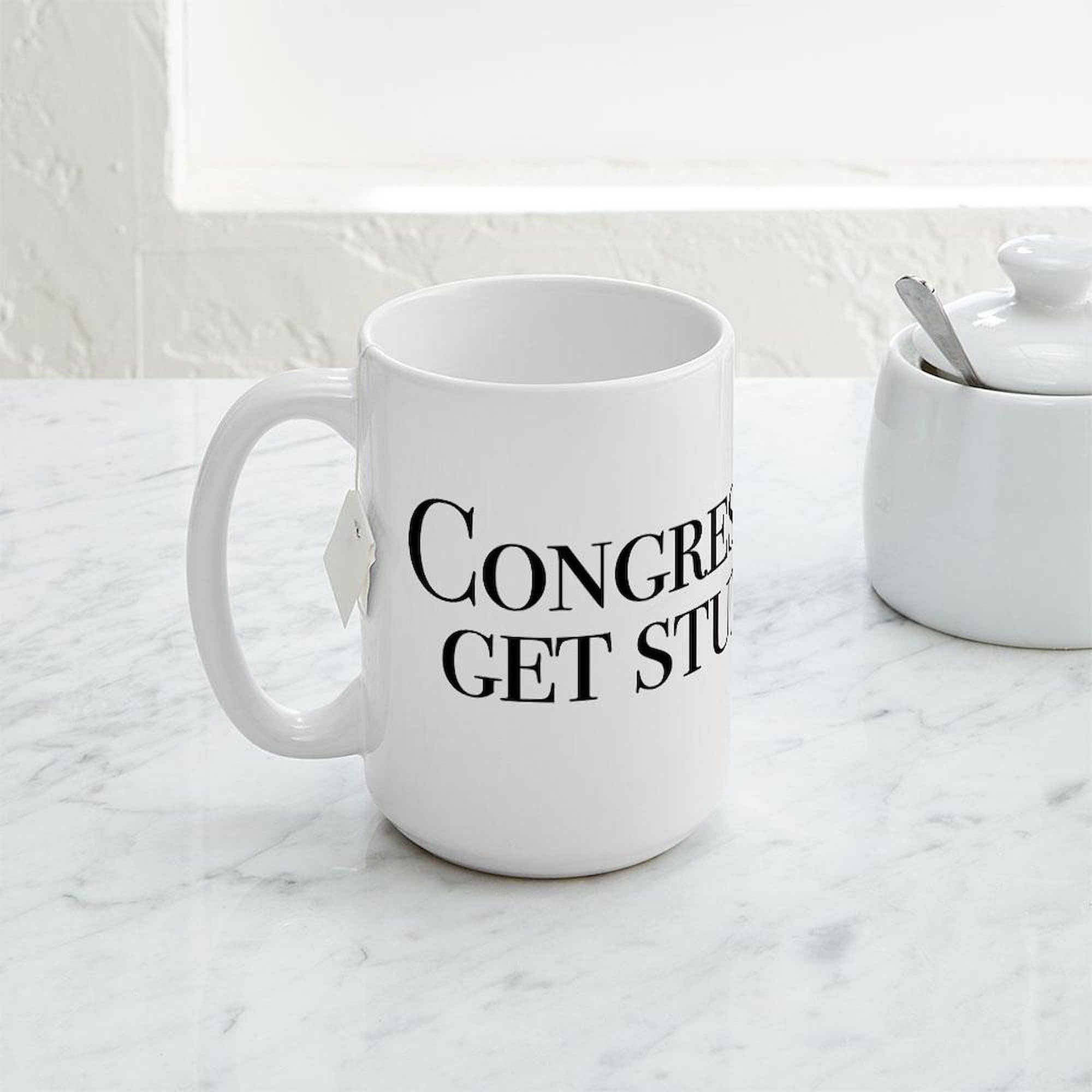 Congresswomen Get Stuff Done 15 oz (444 ml) Ceramic Coffee Mug - Perfect for Office, Home & Political Enthusiasts