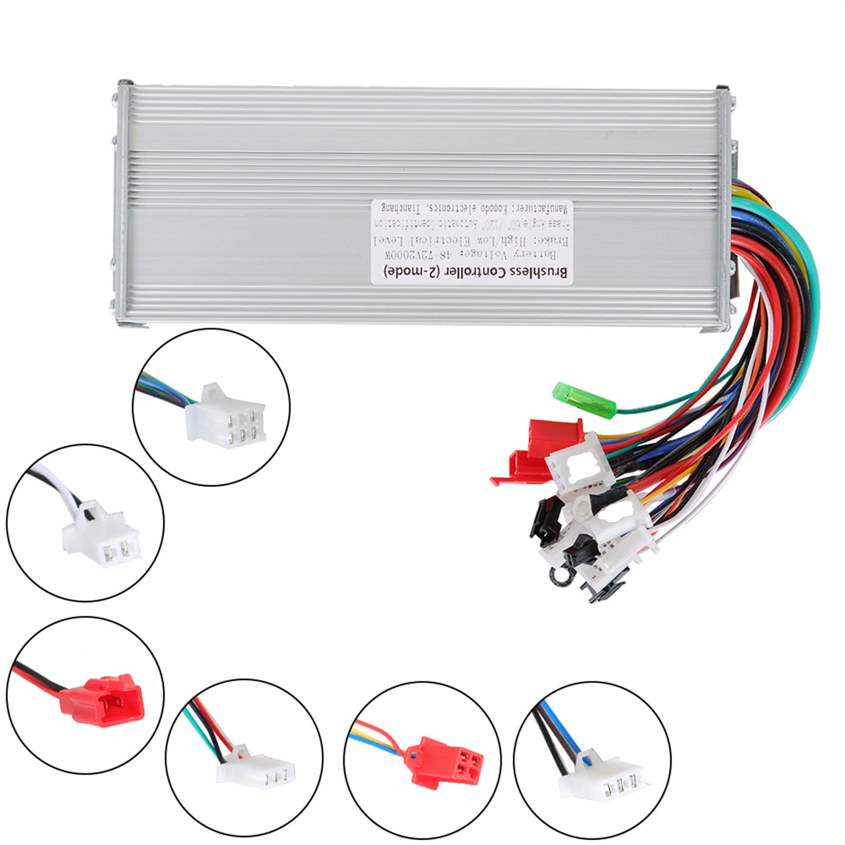 48V-72V 2000W Brushless Motor Speed Controller - High Power DC Scooter Controller Replacement for E-Bike & Electric Scooters | Perfect for DIY Electric Vehicle Upgrades & Motor Replacement Projects