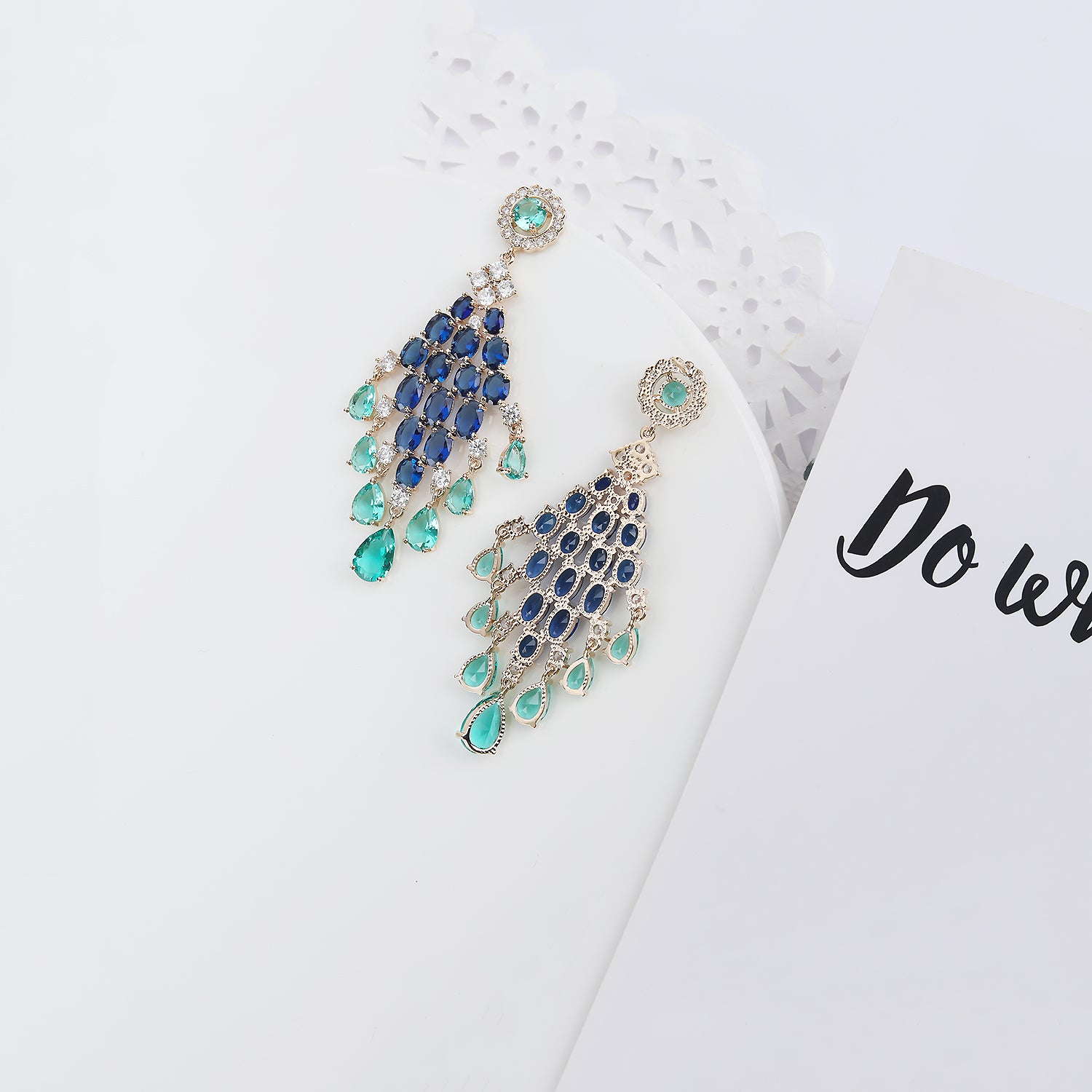 Stylish Zircon Rhombus Dangle Earrings for Women - Elegant Party Jewelry for Girls' Night Out, Date Night & Special Occasions CE11817