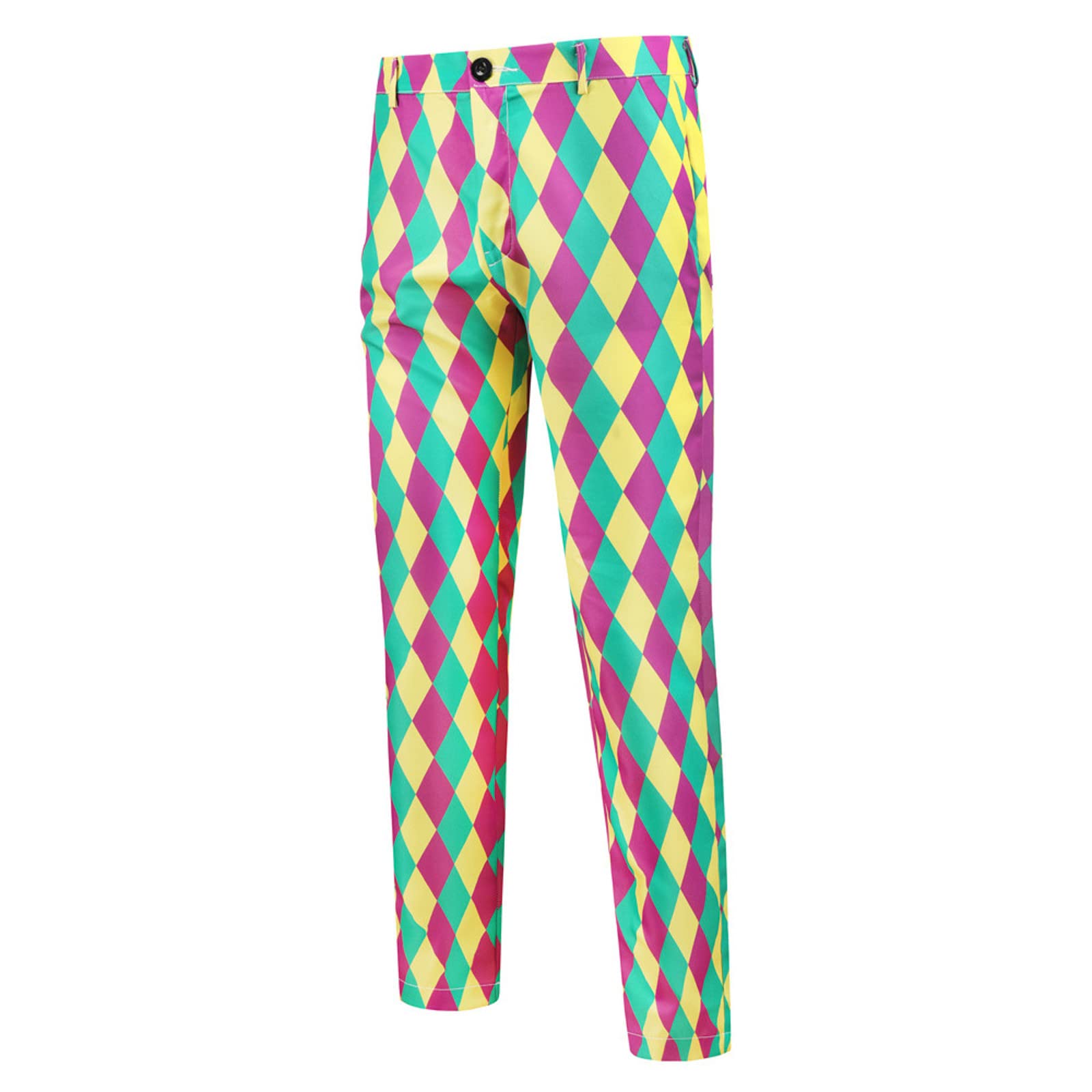**Men's Printed Jogger Sweatpants with Zipper & Button - Stylish Casual Pants for Running, Gym, Lounge & Streetwear**