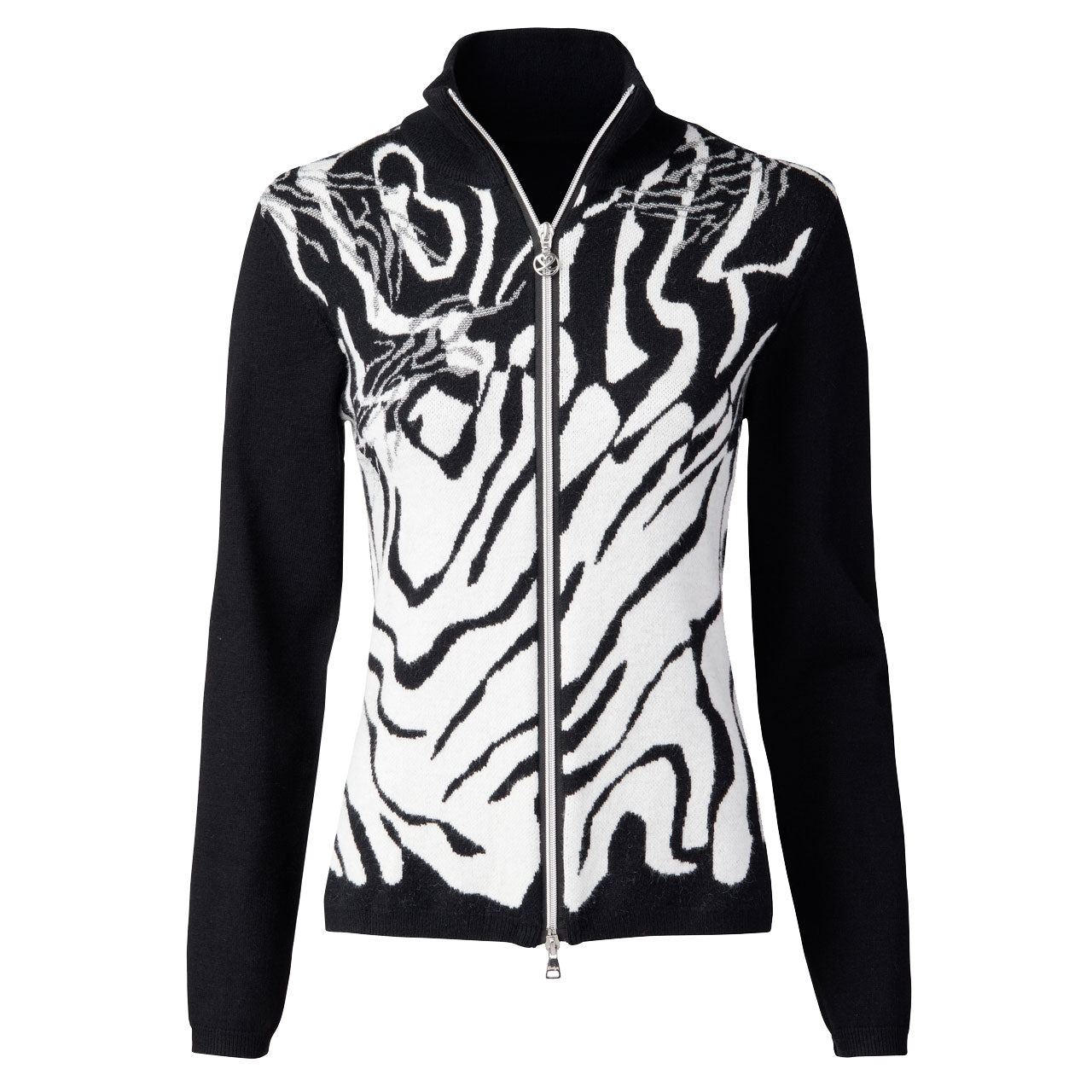 Women's Full Zip Golf Sweater - Daily Sports Romilly Cardigan in Black | Warm & Stylish Outerwear for Golf, Casual Wear & Outdoor Activities