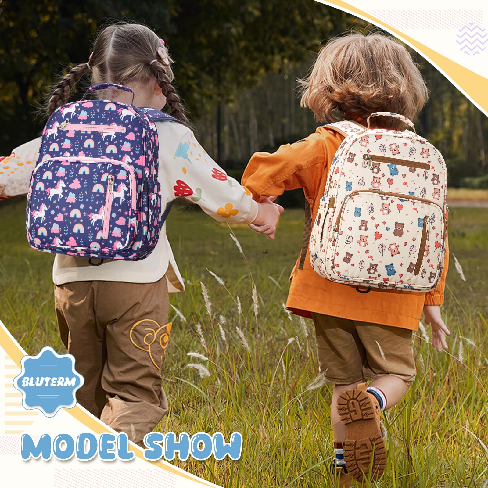 **Cute Bear Backpack for Kids - 15