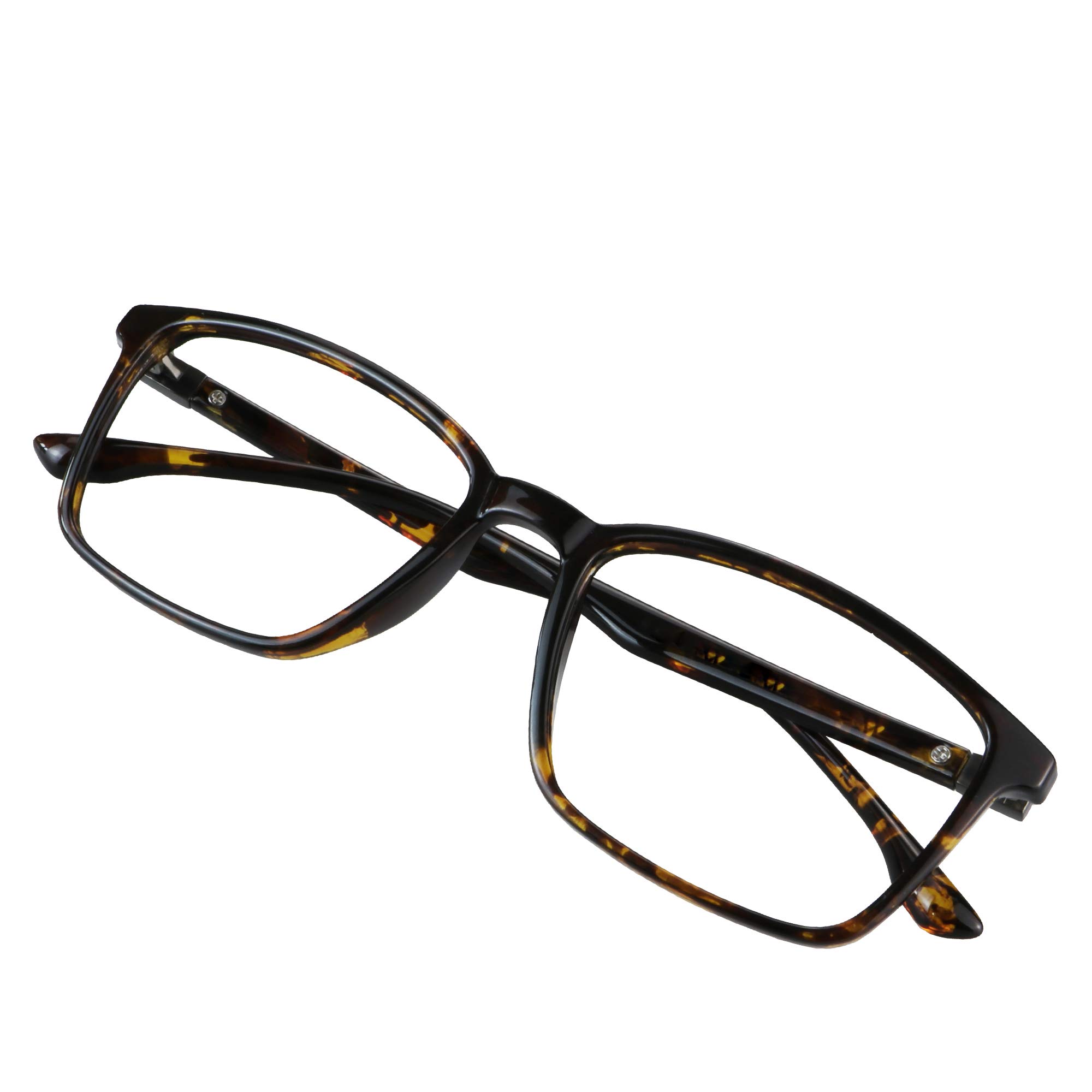 Blue Light Blocking Glasses for Women & Men - Anti Eyestrain Computer Reading Glasses with Stylish Square Frame & Anti-Glare Coating - Perfect for Office Work, Gaming & Digital Screen Use