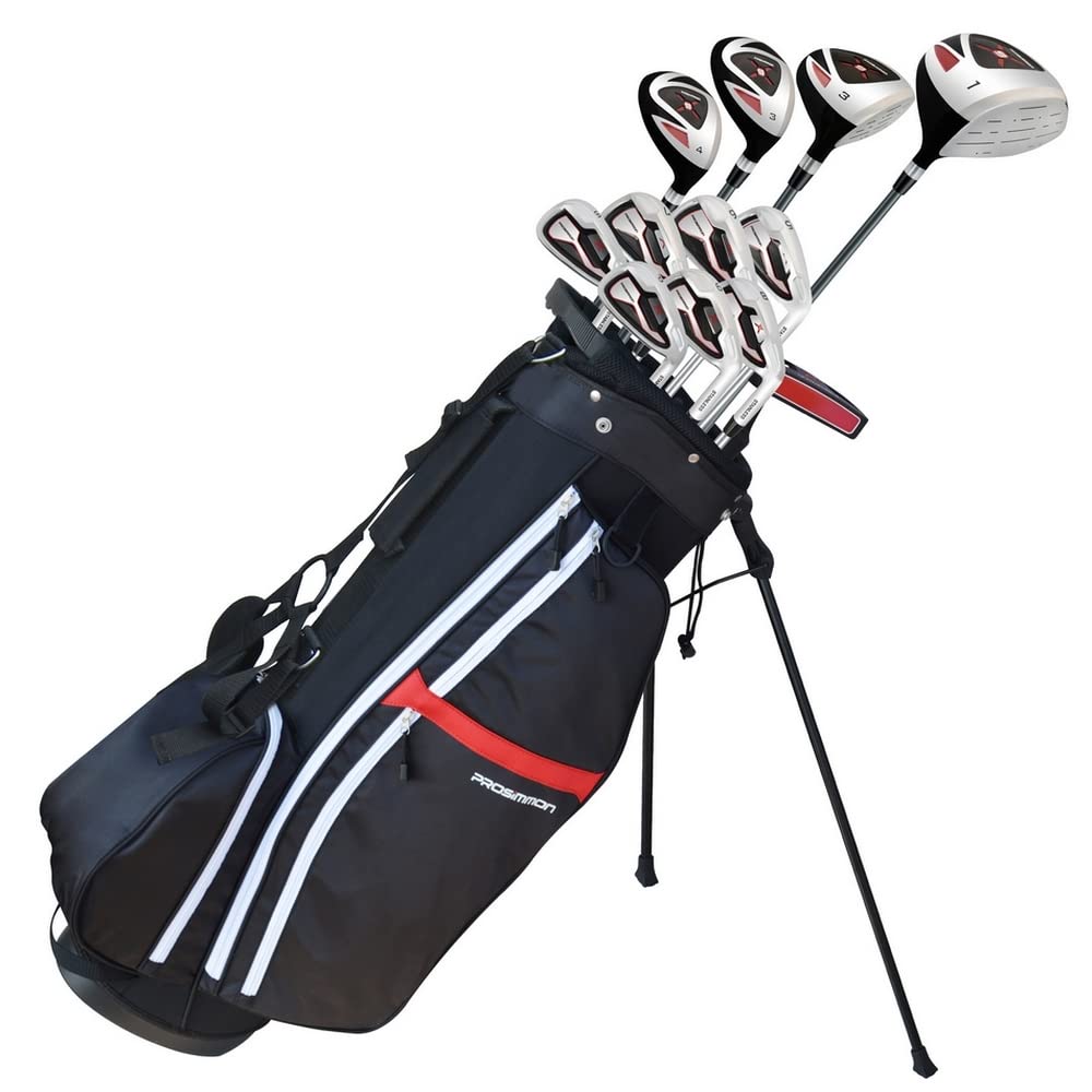Premium Golf X9 V2 Complete Golf Club Set with Bag - Right Handed Men's Clubs for Beginners & Intermediate Players | Perfect for Driving Range Practice & Weekend Golf Games