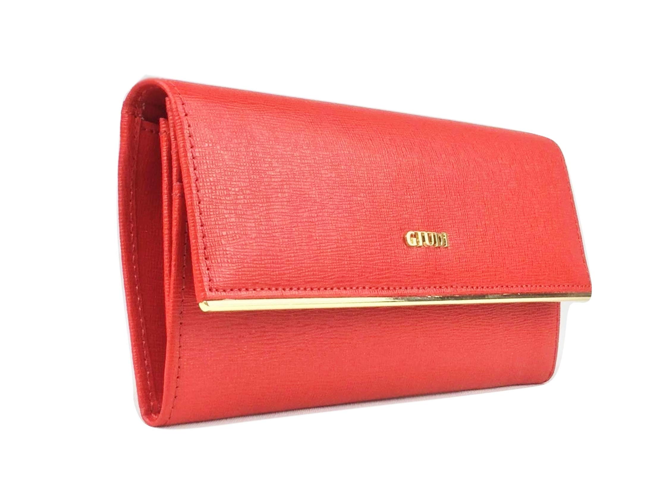 GIUDI Women's Leather Wallet Evening Bag - Elegant Clutch for Parties, Weddings & Date Nights