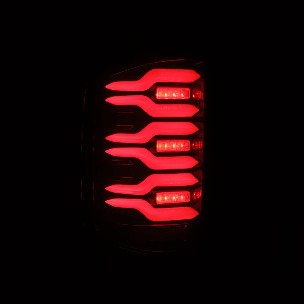 AlphaRex LUXX-Series LED Tail Lights for Chevy Silverado 1500 (2014-2018) - Black-Red Housing - Driver & Passenger Side Pair - Upgrade Your Truck's Style & Visibility for Night Driving & Off-Road Adventures