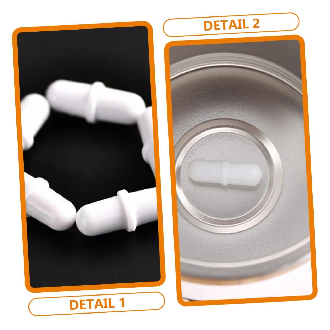 Luxshiny 2-Pack Reusable Magnetic Coffee Stirrer Bars - PP Mixer Tool for Coffee, Tea & Hot Drinks - Capsule-Shaped Stir Bar for Mugs & Cups - Perfect for Home, Office & Travel Use