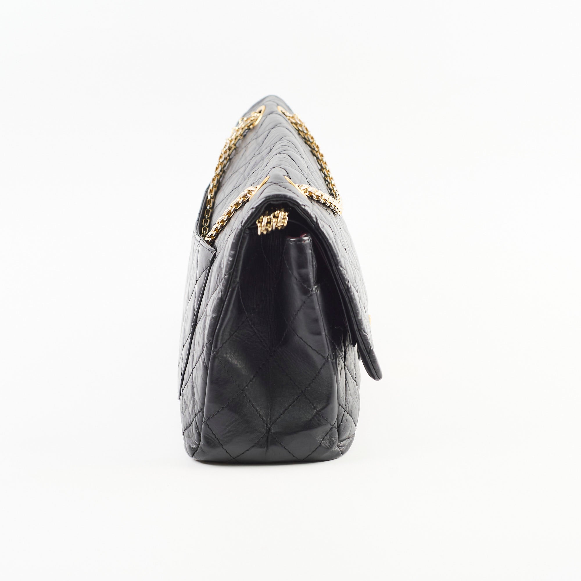Chanel Reissue 227 Black Leather Flap Bag - Classic Luxury Handbag for Women | Perfect for Evening Events, Parties & Special Occasions