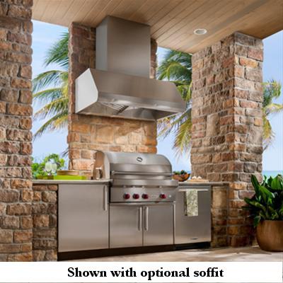 WPD39M Series 36-Inch Stainless Steel Outdoor Wall Mount Range Hood Liner - WPD39M36SB - Powerful Ventilation for Outdoor Kitchens, BBQ Areas & Patio Cooking