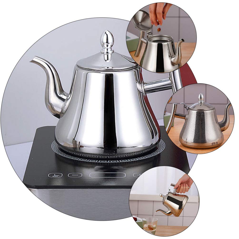 DOITOOL 1pc Stainless Steel Tea Kettle - Fast Boiling Water Kettle for Home, Office & Camping - Perfect for Tea, Coffee & Hot Water Needs