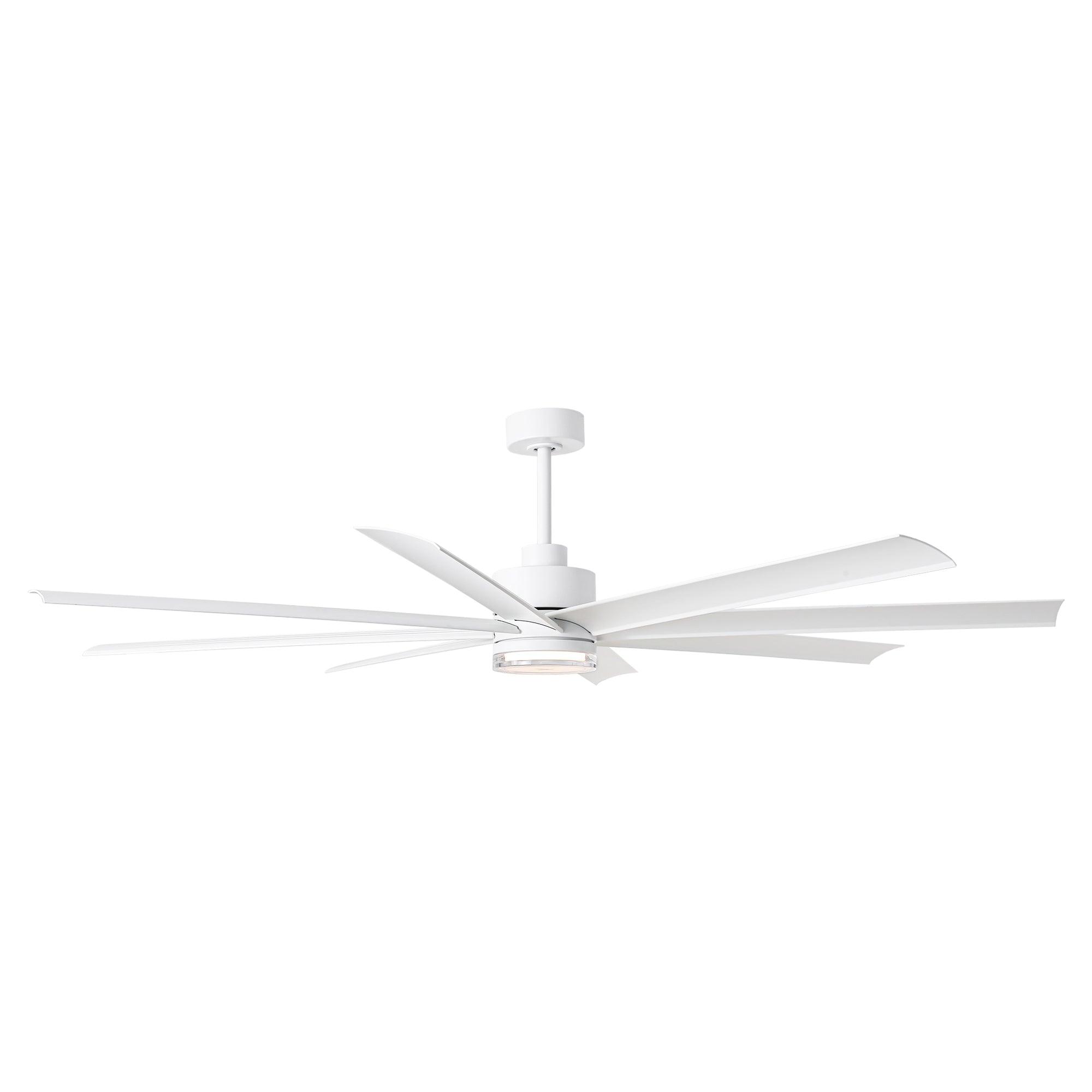 72 Inch Modern Smart Ceiling Fan with LED Light and Downrod Mount - Perfect for Living Room, Bedroom, and Office Cooling & Lighting