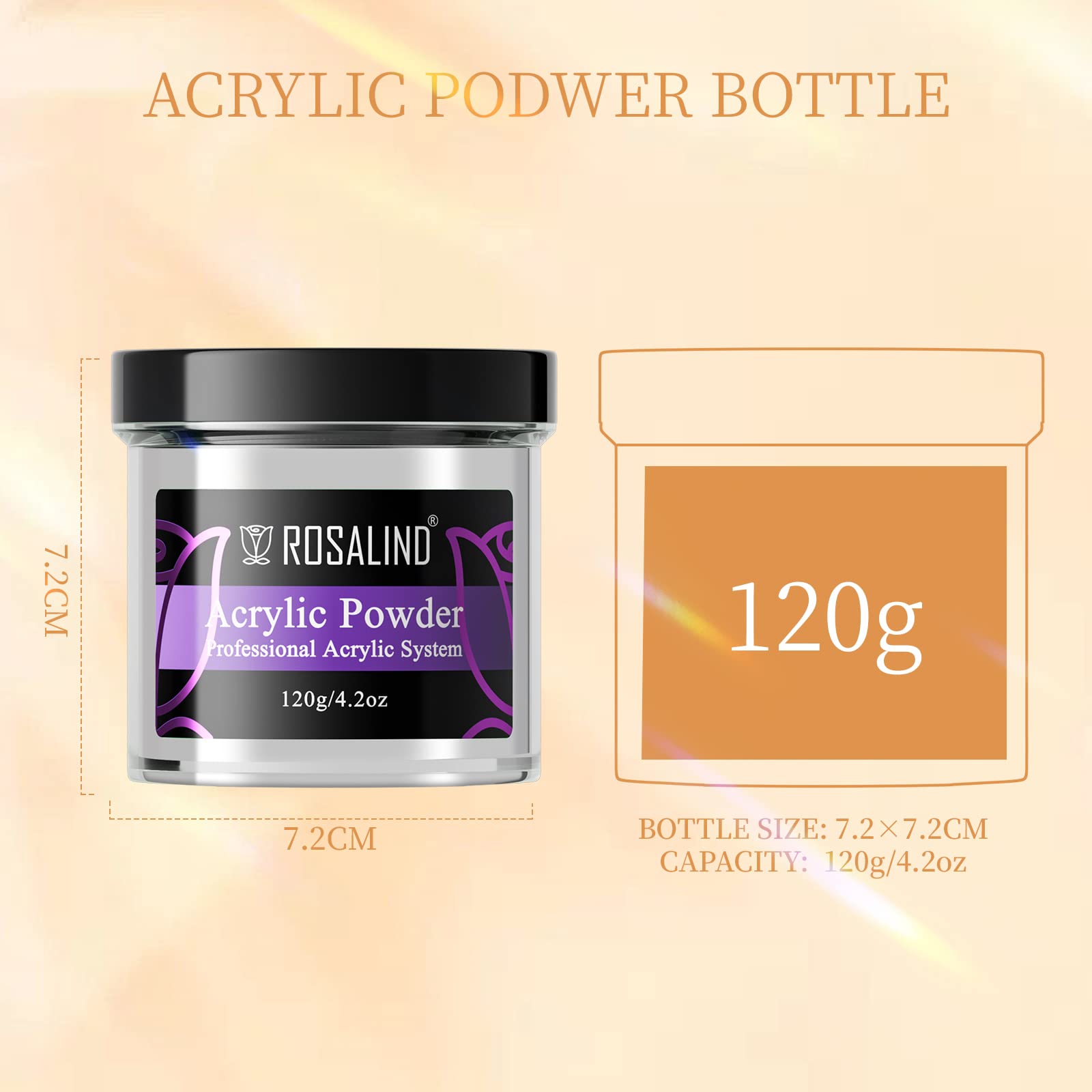 ROSALIND 4.2oz Opal White Acrylic Nail Powder - Professional Polymer Powder for Acrylic Nail Extensions & French Nail Carving | No UV Lamp Needed | Perfect for Salon Professionals & DIY Manicures at Home
