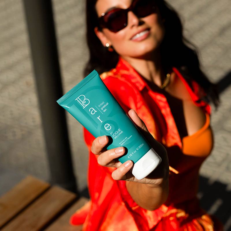 Bare by Vogue Tinted Gradual Self Tanner - Natural Sunless Tanning Lotion for Face & Body - Perfect for Summer Glow, Beach Vacations & Special Occasions