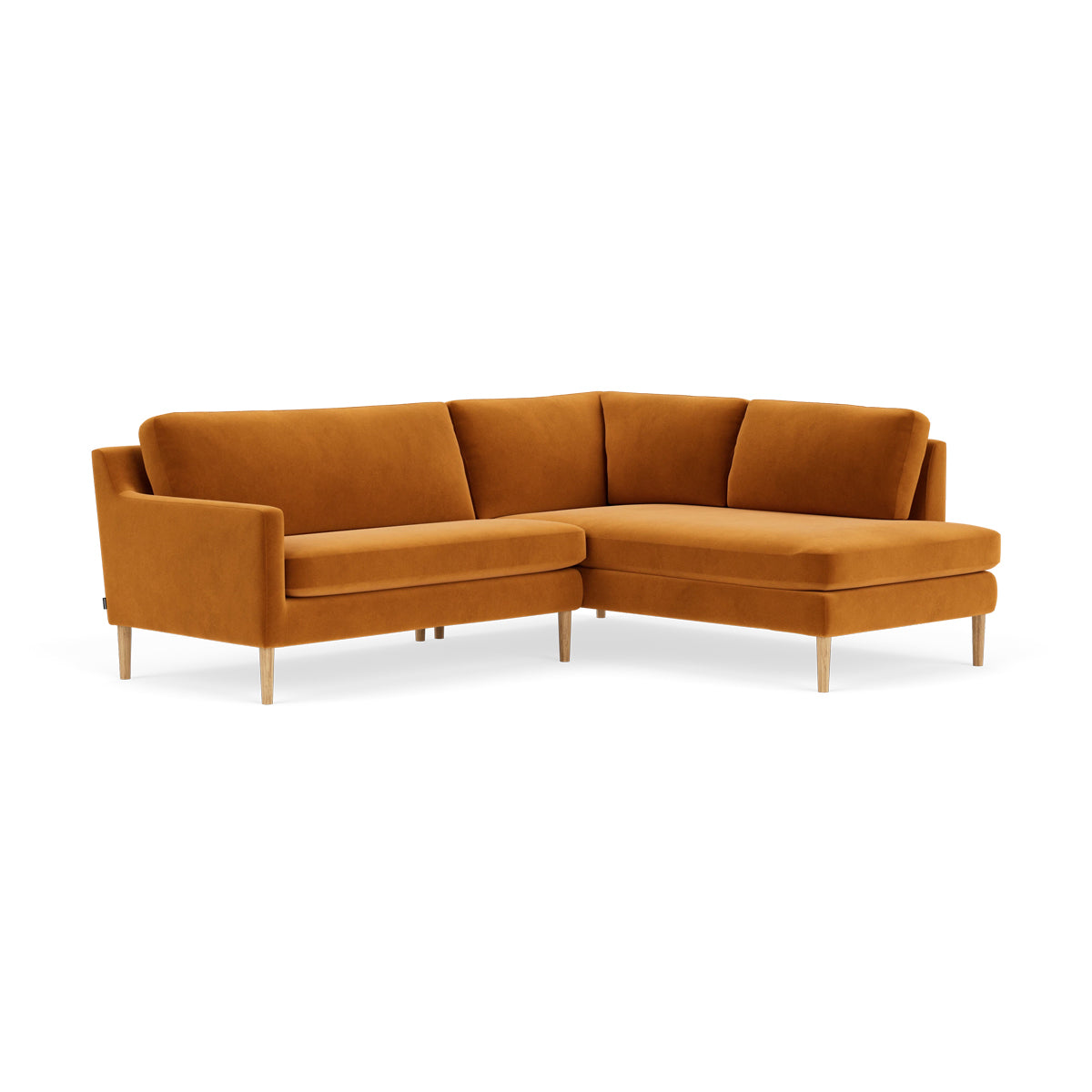 Luxury Velvet Right Corner Sofa - Modern Sectional Couch for Living Room, Small Space & Apartment | Comfortable & Stylish Home Decor