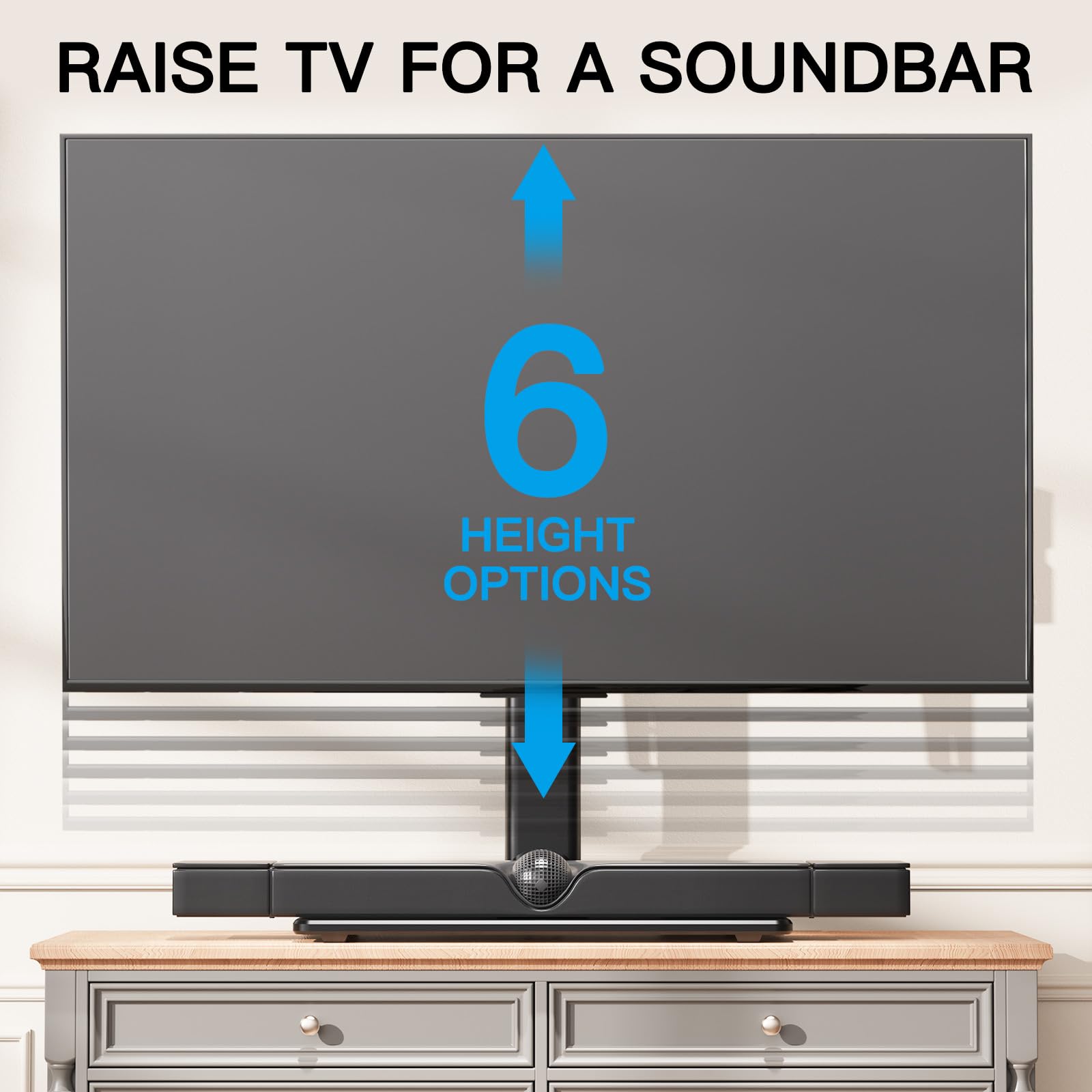Universal Swivel TV Stand for 32-65 Inch TVs - Heavy Duty Height Adjustable Table Top Mount with Tilt Function - Perfect for Living Room, Bedroom, or Office Setup