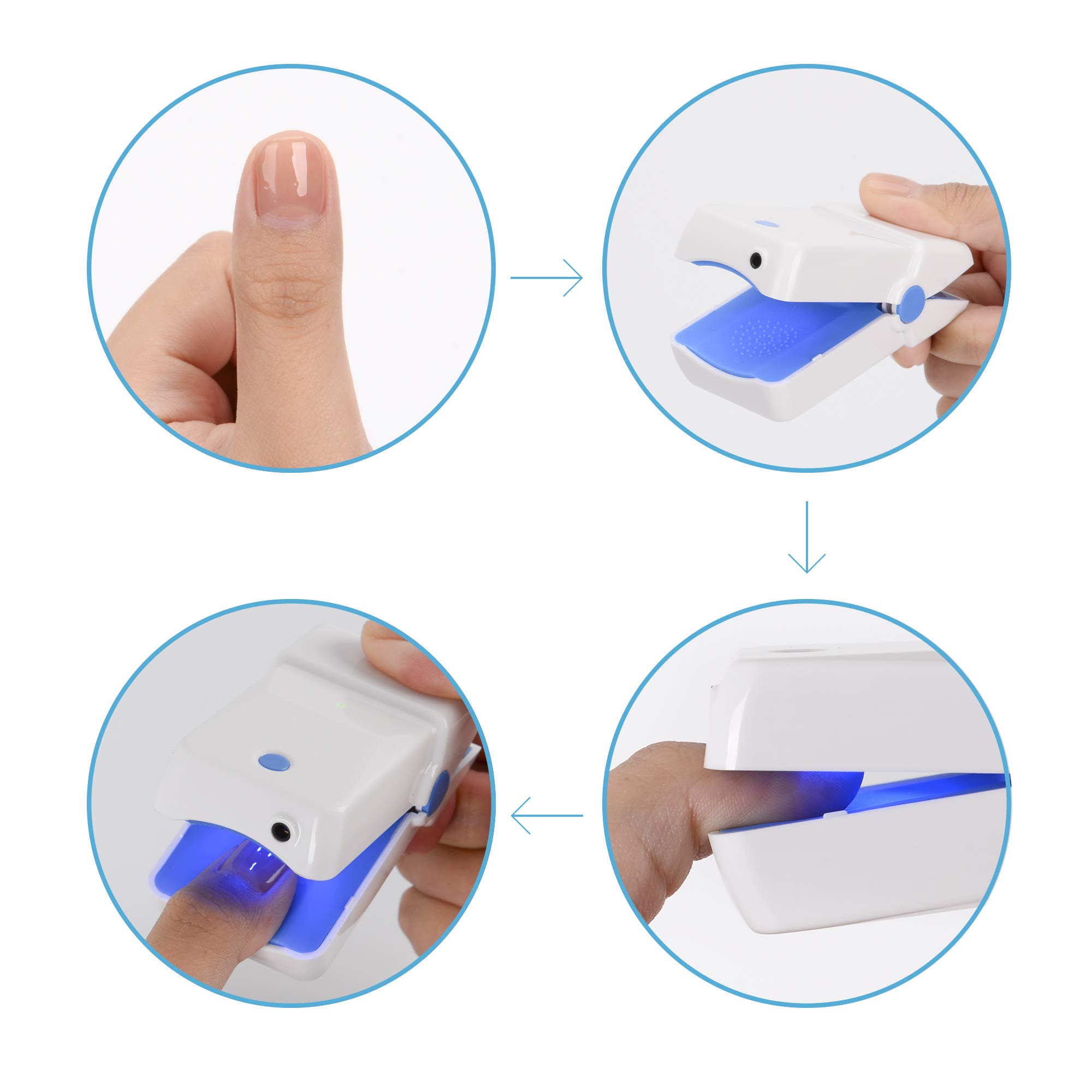 Portable Nail Therapy Treatment Device for Toenails & Fingernails - August 2024 Edition - At-Home Nail Care Solution for Fungus, Brittle Nails & Healthy Nail Growth