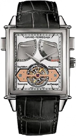 Girard Perregaux Vintage 1945 Tourbillon Magistral Platinum Men's Luxury Watch | Swiss Made Automatic Movement | Perfect for Business Meetings & Formal Events