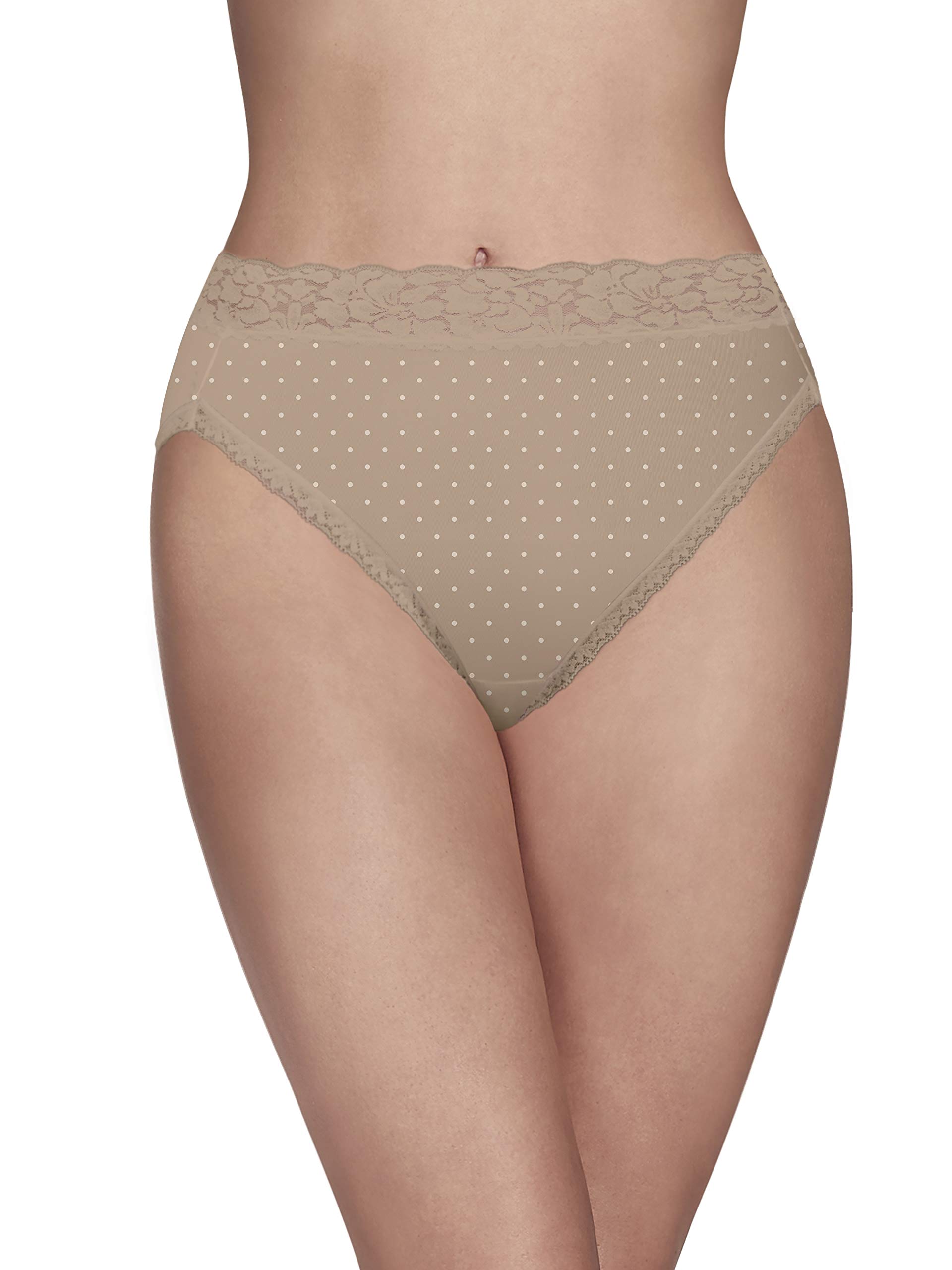 Vanity Fair Women's Flattering Lace High Cut Panties - Comfortable & Sexy Underwear for Everyday Wear, Date Night & Special Occasions