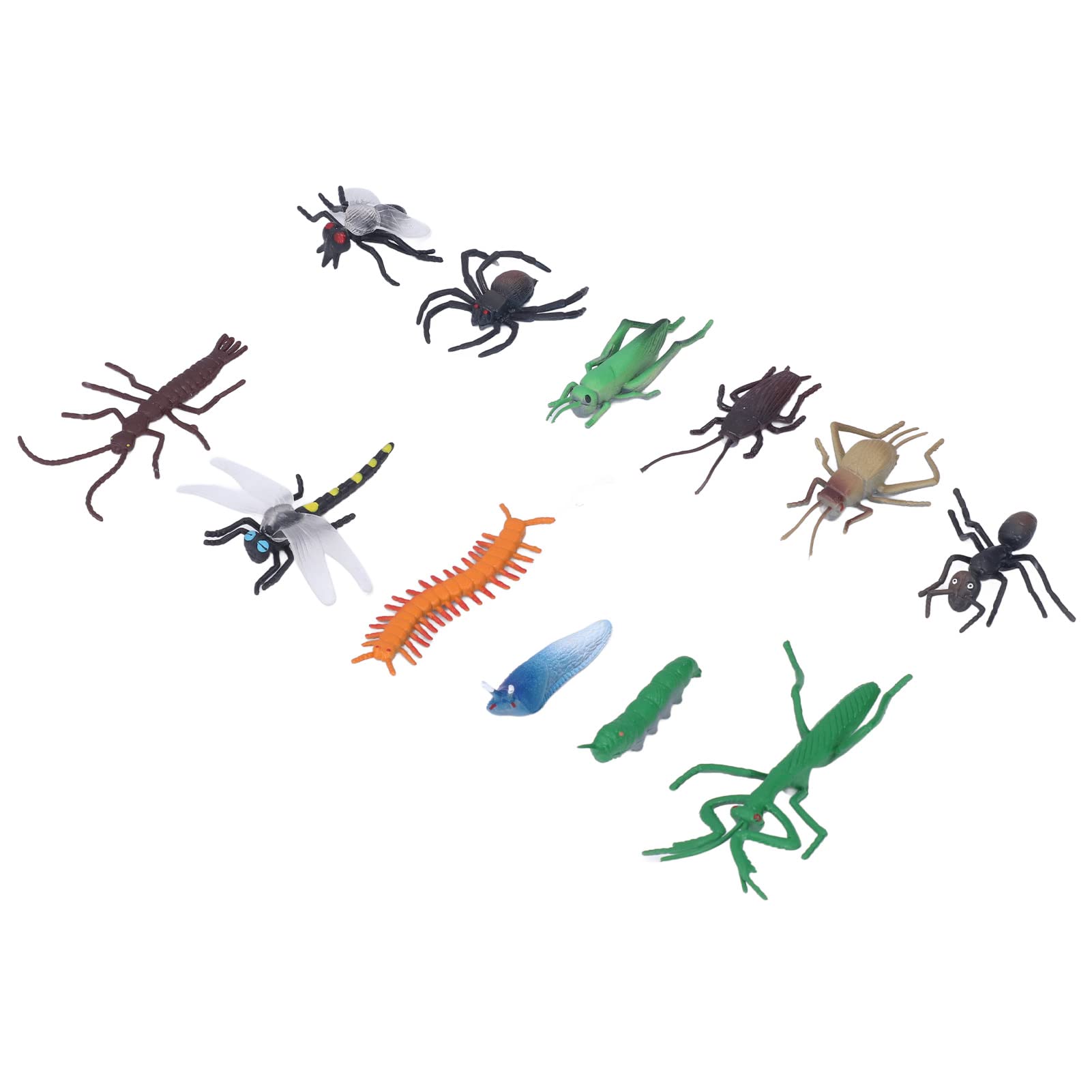 Pinsofy 12PCS Realistic Insect Figurines - Educational Animal Toys for Kids, Science Classroom, Nature Study & STEM Learning - Perfect for School Projects, Bug Collections & Outdoor Exploration