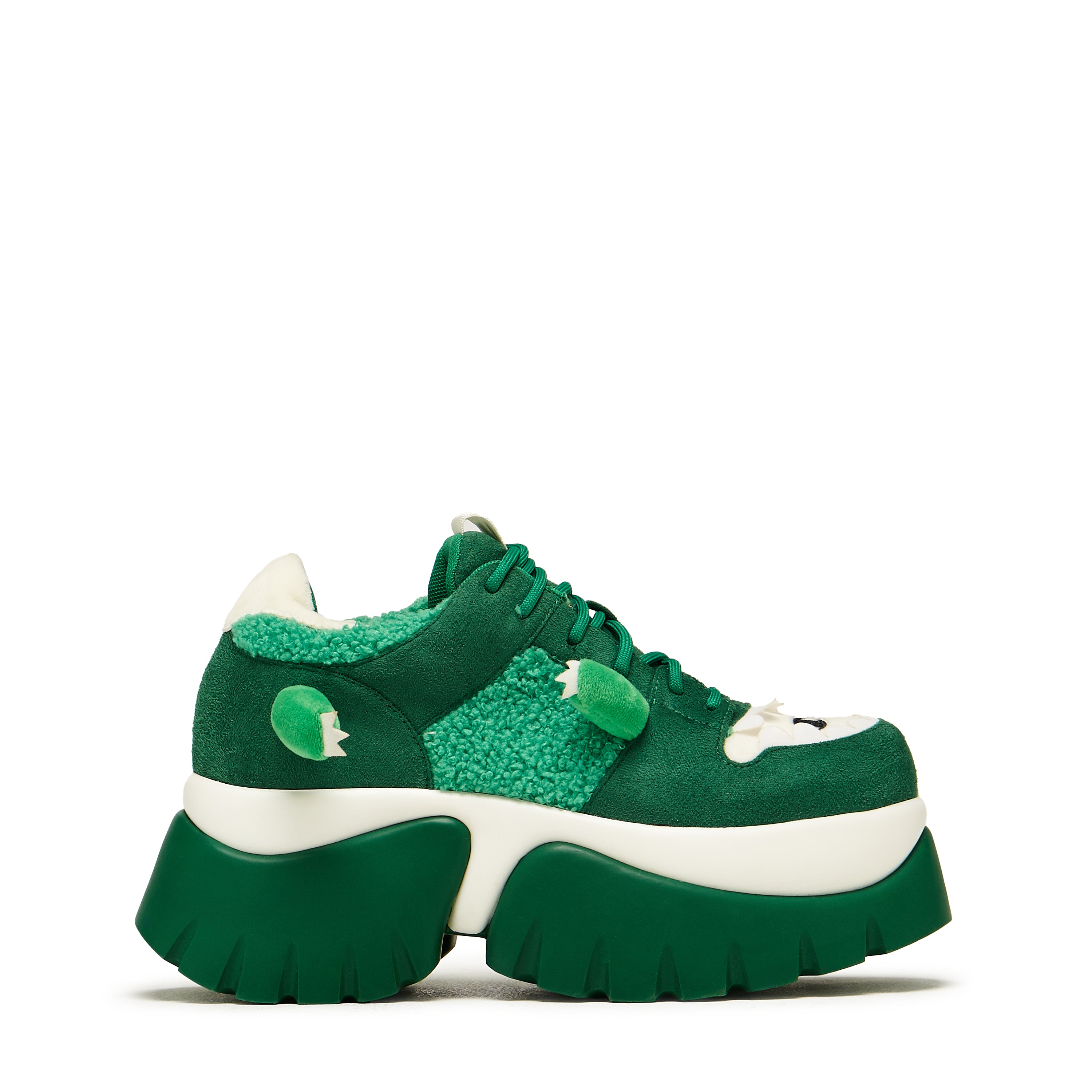 Beanzilla Platform Sneakers for Women - Trendy Green Chunky Trainers for Casual Wear & Street Style Fashion