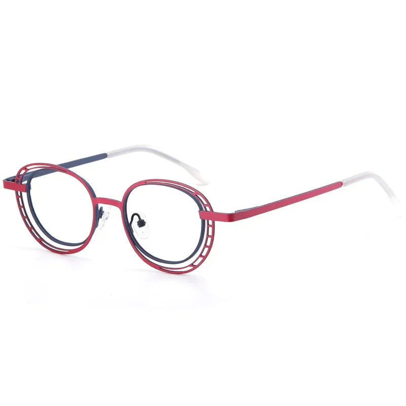 Aror Unisex Full Rim Oval Square Titanium Eyeglasses 45529 - Lightweight Durable Frame for Reading, Work & Fashion - Trendy Eyewear for Men & Women