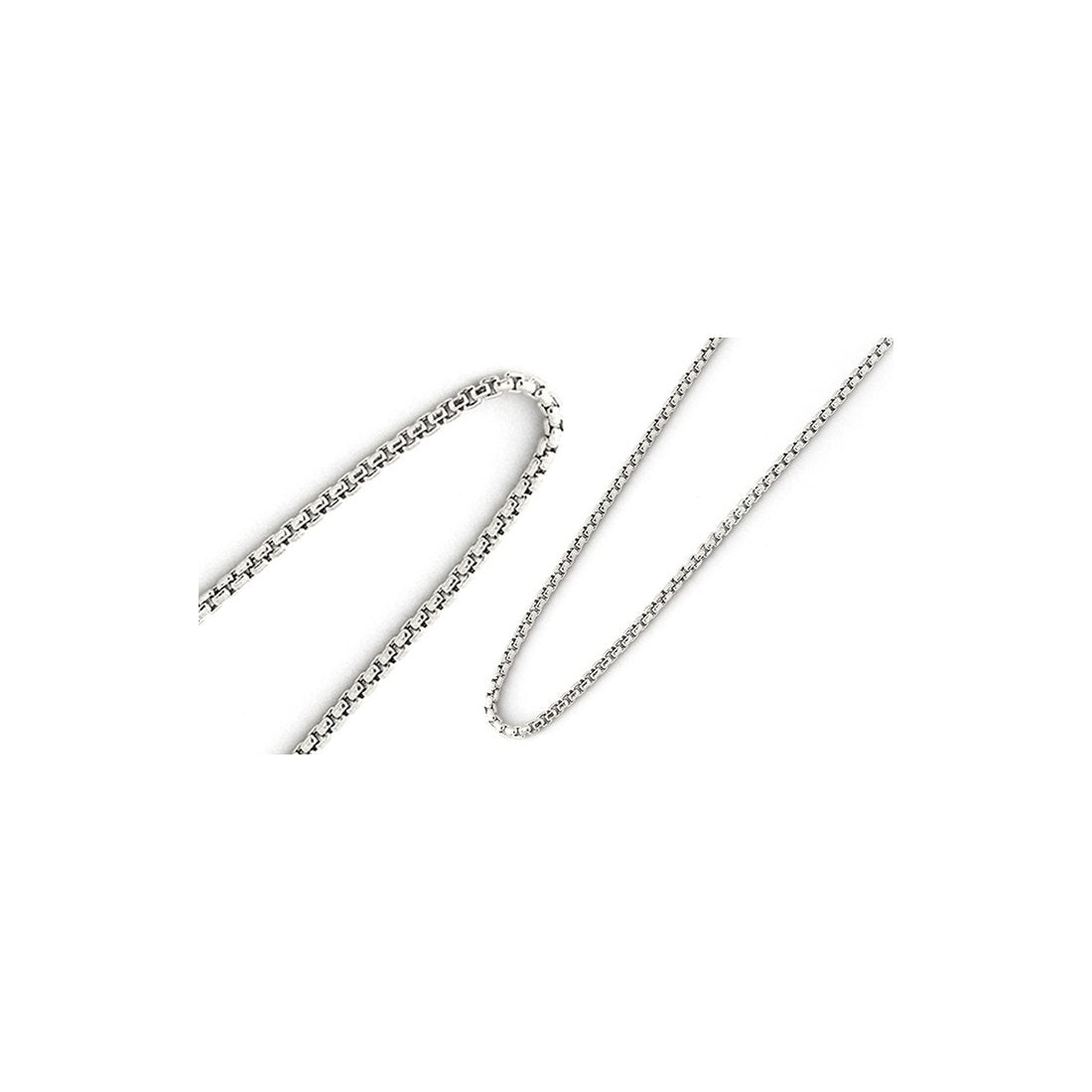 5.1MM Round Box Chain Necklace - .925 Solid Sterling Silver - Sizes 8