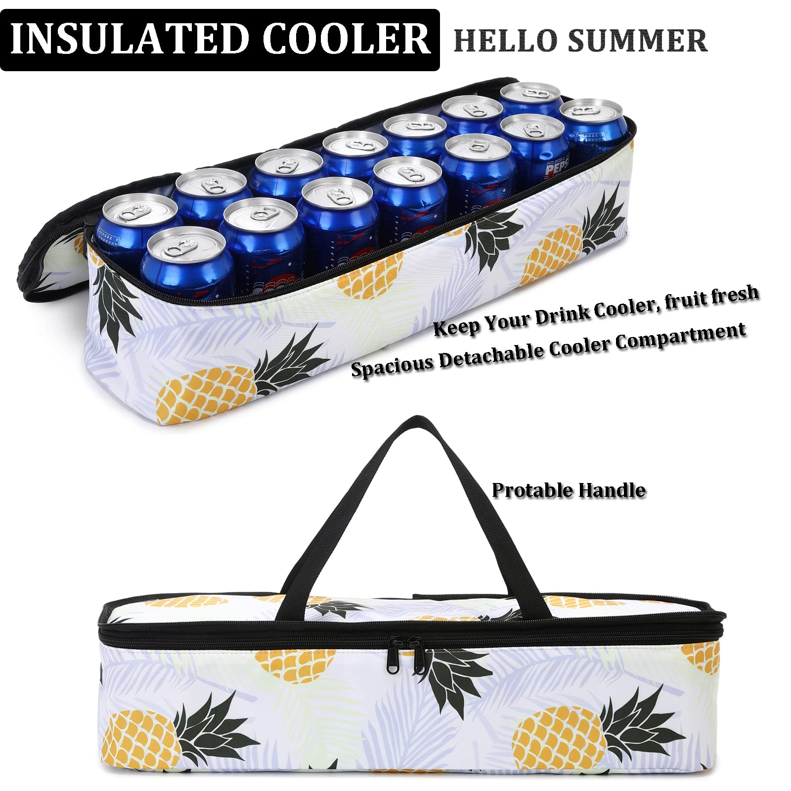 Waterproof Sandproof Beach Tote Bag for Women - Large Cooler Tote with Zipper for Pool & Travel
