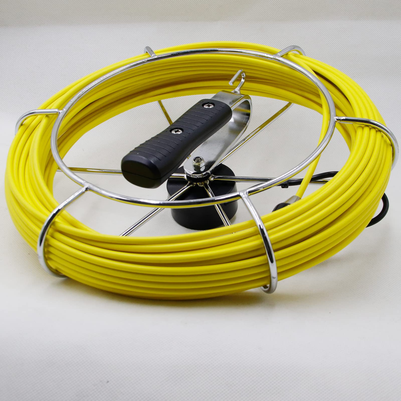 Sanyipace 100FT/30M Pushrod Coil Cable for Pipe Inspection Camera - Waterproof Sewer Camera Accessory Compatible with Model 9300D | Ideal for Plumbing, Drain Inspection & Underground Pipe Maintenance