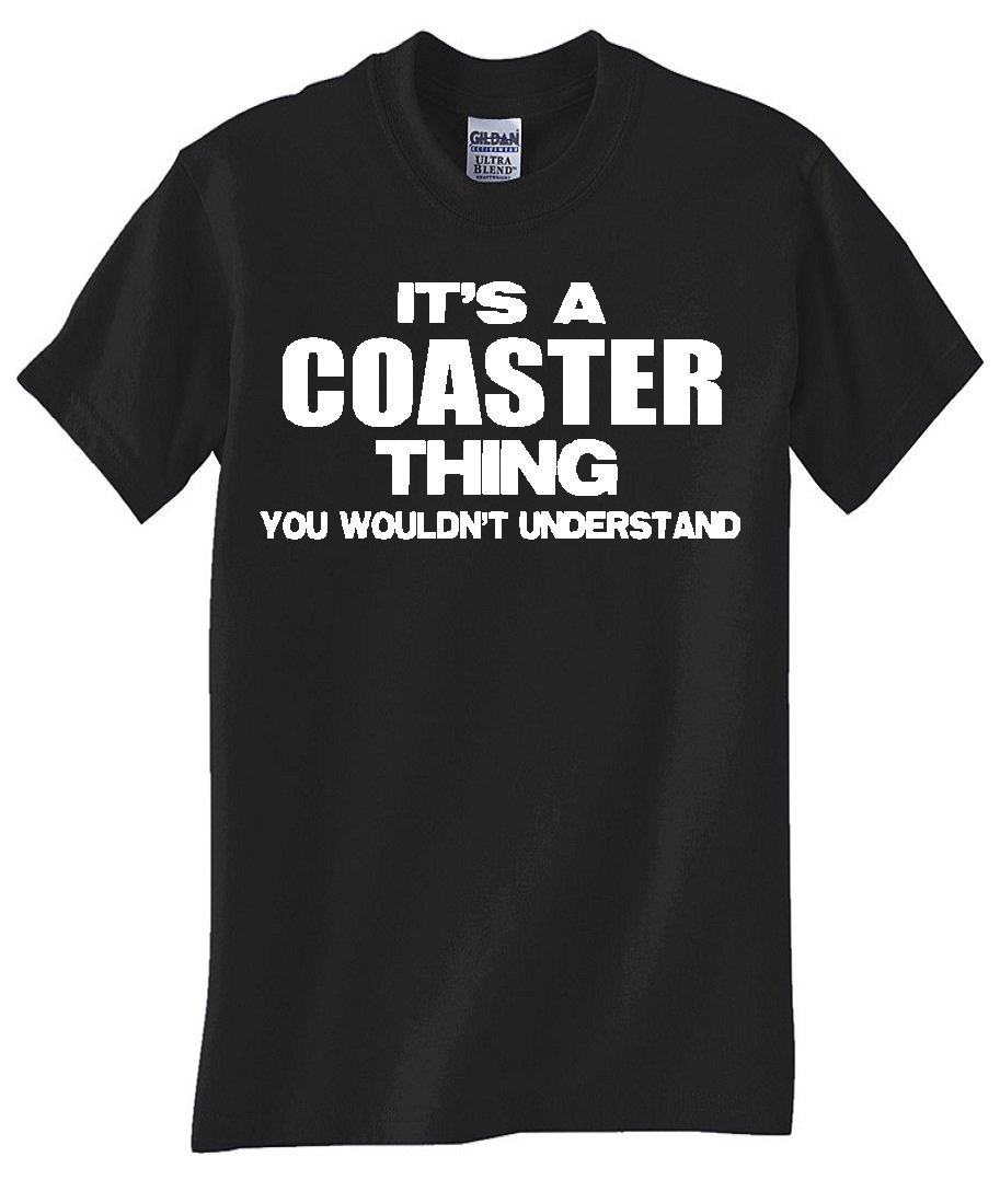 STUFF WITH ATTITUDE Roller Coaster Graphic Black T-Shirt for Men & Women - Casual Streetwear, Theme Park Enthusiast Gift, Amusement Park Lover Apparel
