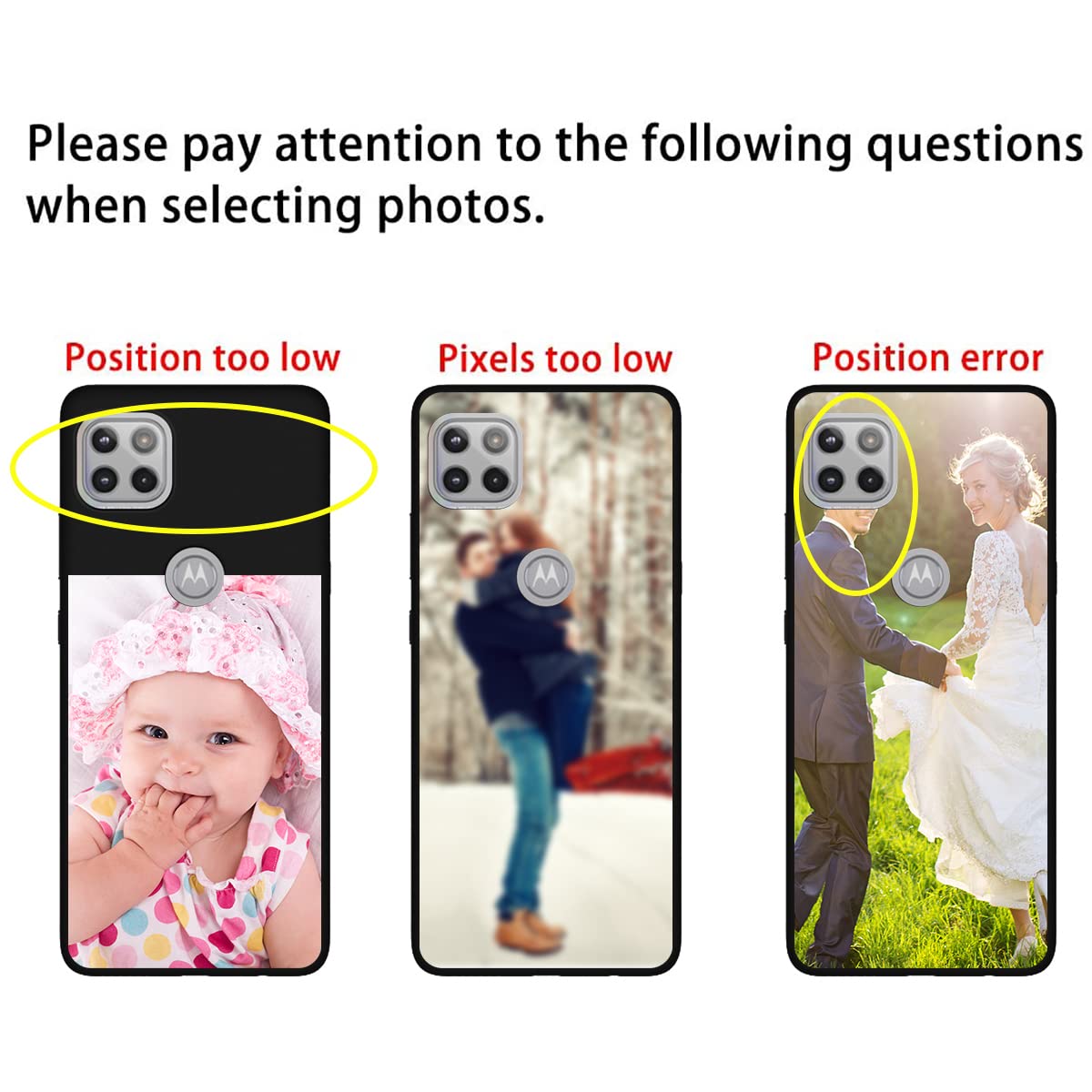 Customized Photo Case for Moto G52 - Personalized Shockproof Silicone Phone Cover with Picture Printing | Soft Candy Design Protective Case | Perfect Christmas Birthday Thanksgiving Gift for Her/Him | Ideal for Travel, Work & Everyday Use