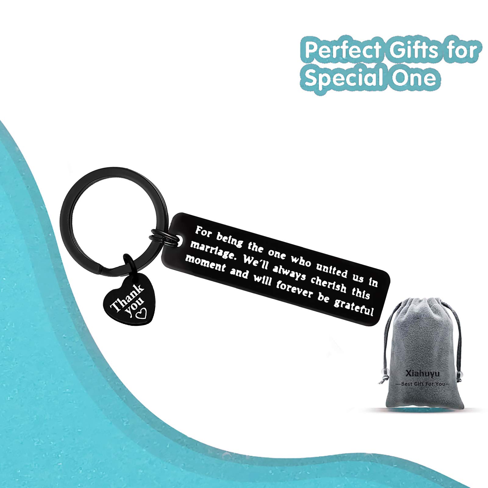 Xiahuyu Wedding Officiant Keychain - Thoughtful Thank You Gift for Wedding Planner, Guest, Bridal Party & Coordinator - Perfect for Appreciation & Special Occasions