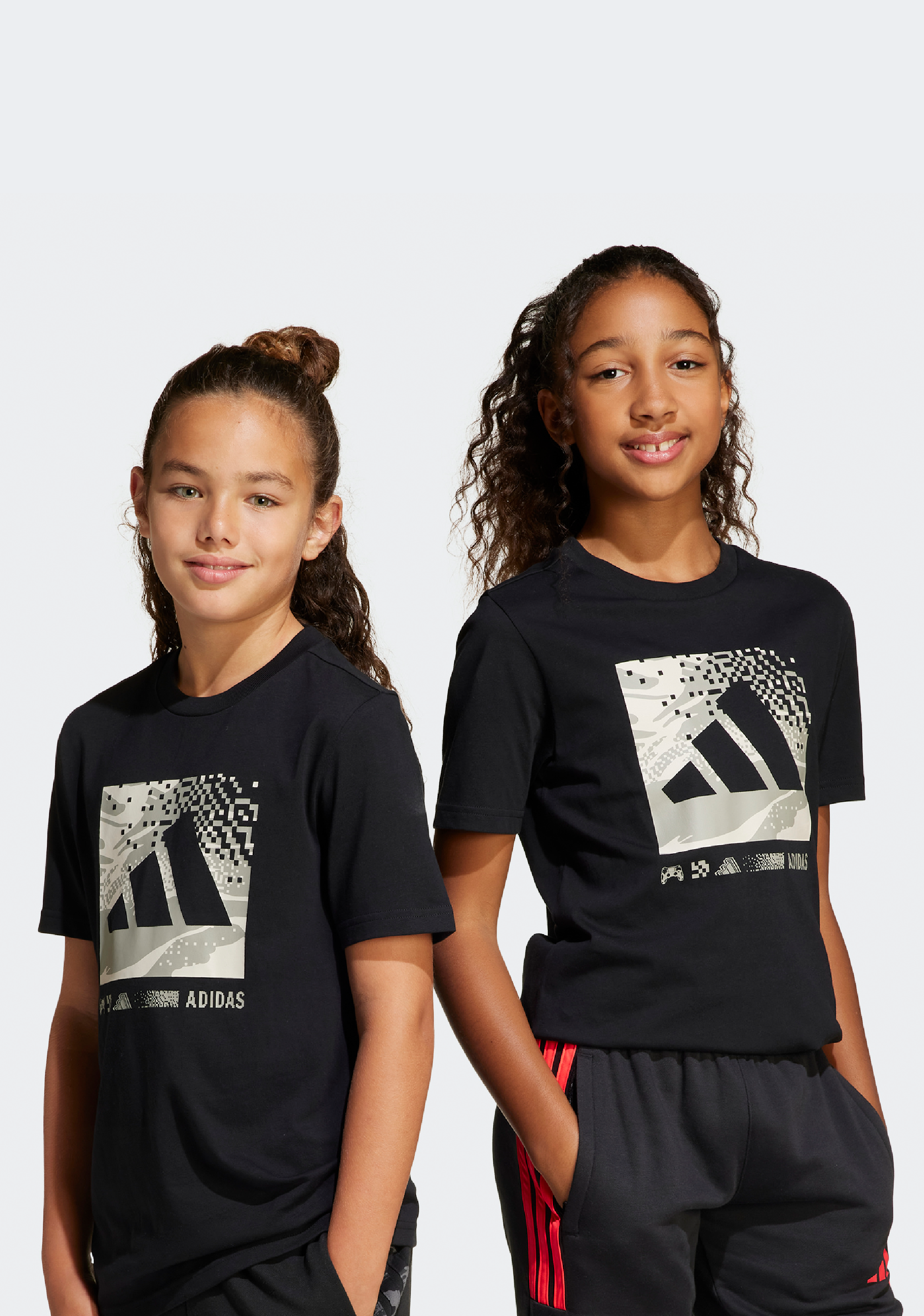 Adidas Kids' Camo Logo T-Shirt - Comfortable Cotton Tee for Boys & Girls - Perfect for School, Play & Everyday Wear