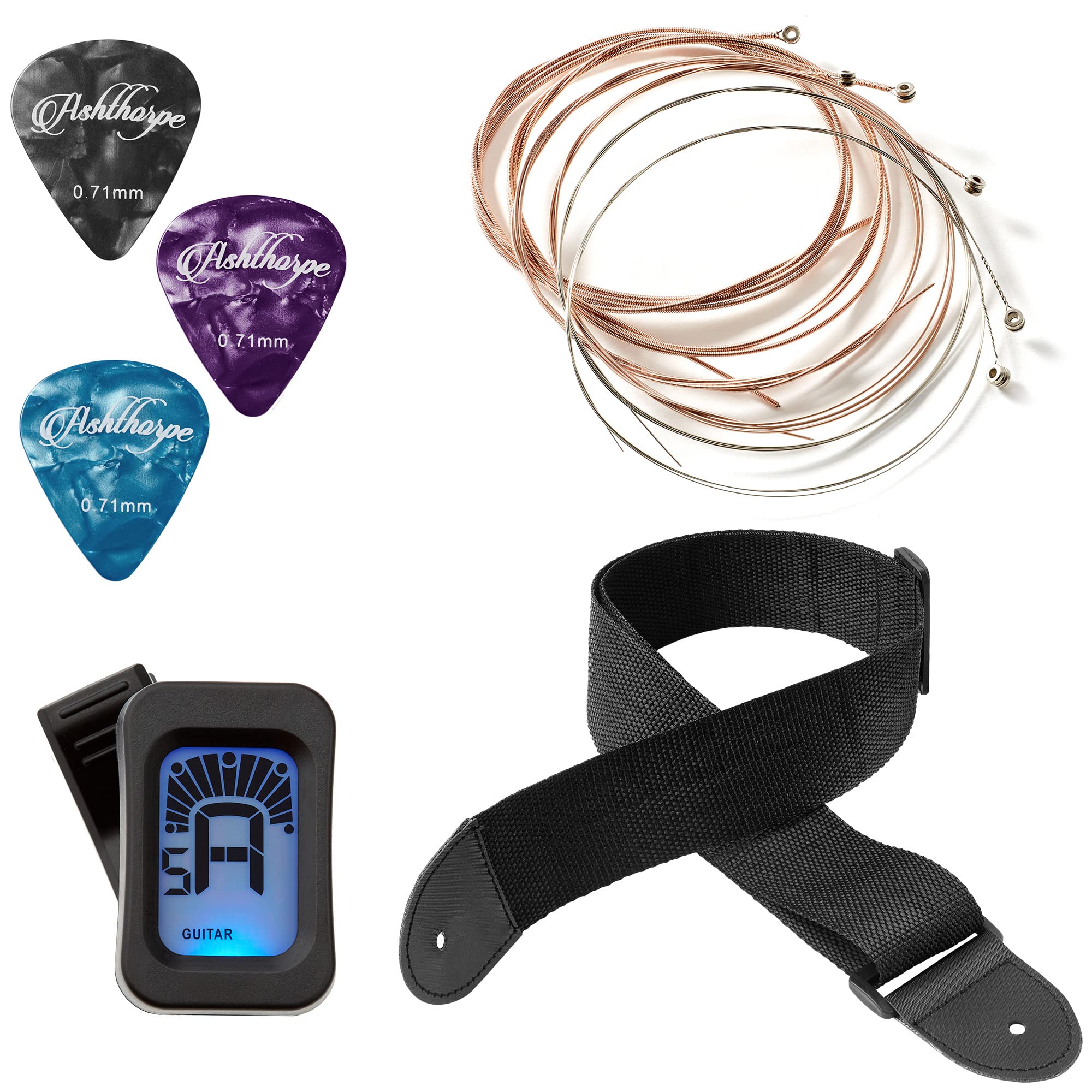 Ashthorpe 41-inch Cutaway Acoustic Guitar Starter Kit for Beginners - Full Size Natural Wood Guitar with Gig Bag, Strings, Strap, Tuner & Picks - Perfect for Learning, Practice & Live Performances