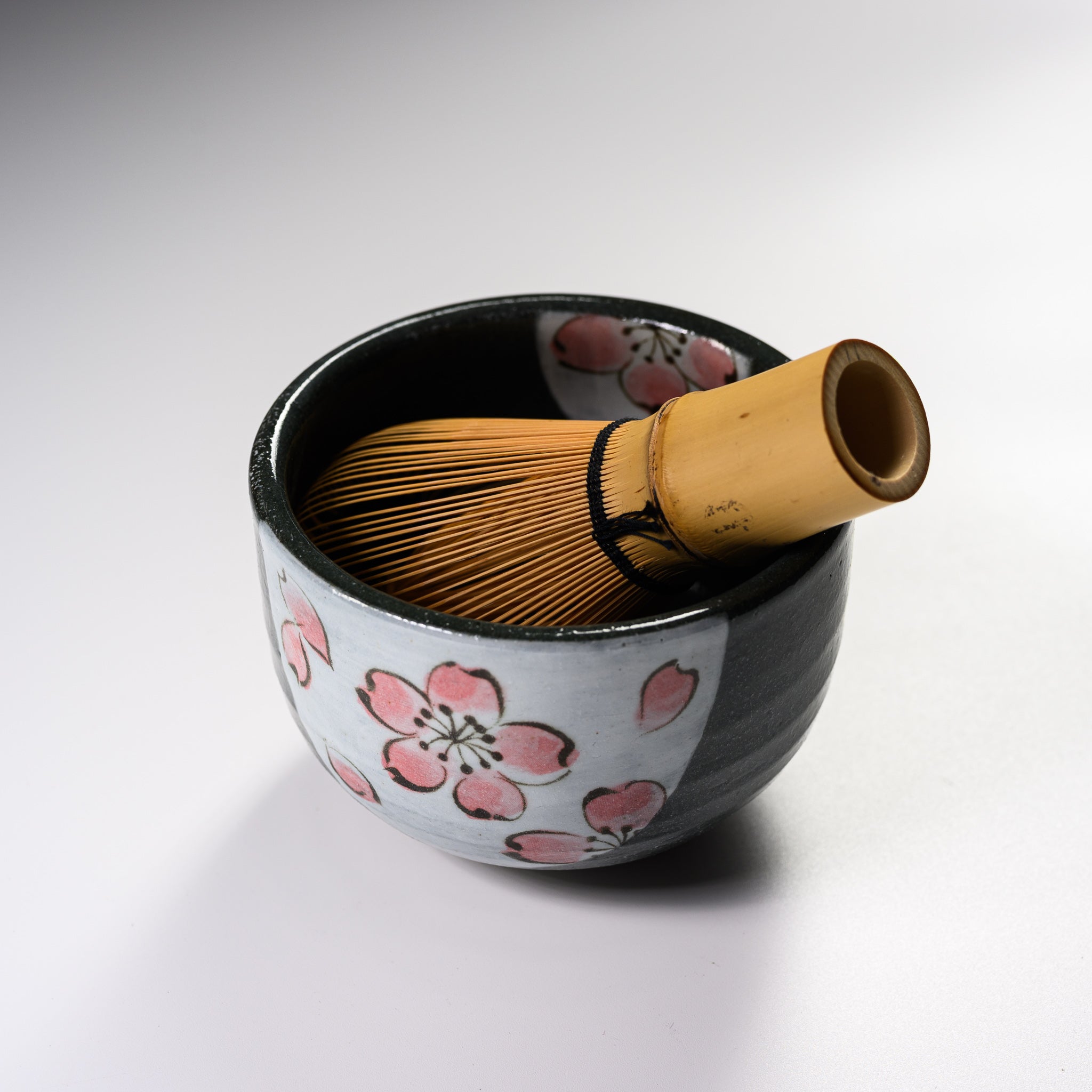 Premium Matcha Bowl Set - Sakura Moon Design - Handcrafted Ceramic Tea Bowl for Japanese Tea Ceremony - Perfect for Matcha, Green Tea, and Traditional Tea Preparation at Home or Zen Meditation Spaces