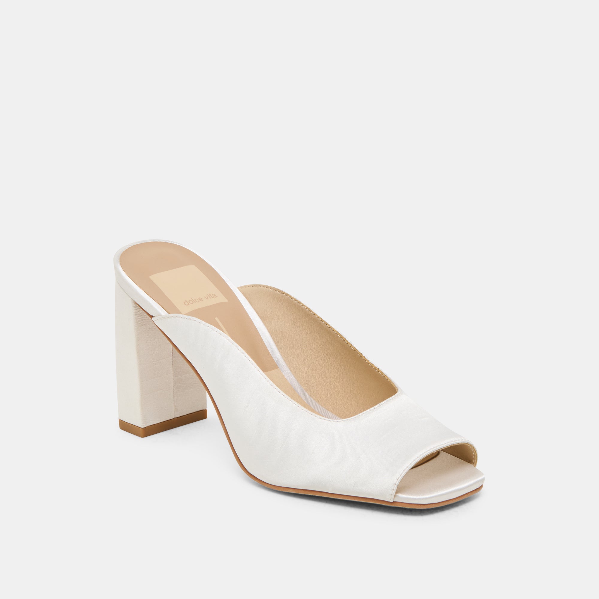 SABELA Women's Off-White Satin High Heels - Elegant Evening Party Shoes for Prom, Wedding & Special Occasions