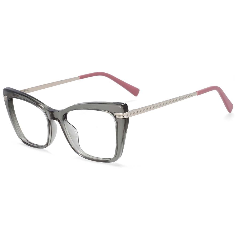 CCspace Women's Full Rim Square Cat Eye Titanium Frame Eyeglasses - Lightweight & Durable TR90 Glasses for Women, Perfect for Office, Reading & Fashion Accessories