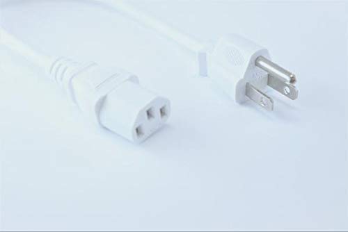 UL Listed OMNIHIL 8ft White AC Power Cord Replacement for Canon FAXPHONE L100 - Perfect for Home Office Fax Machines & Printers