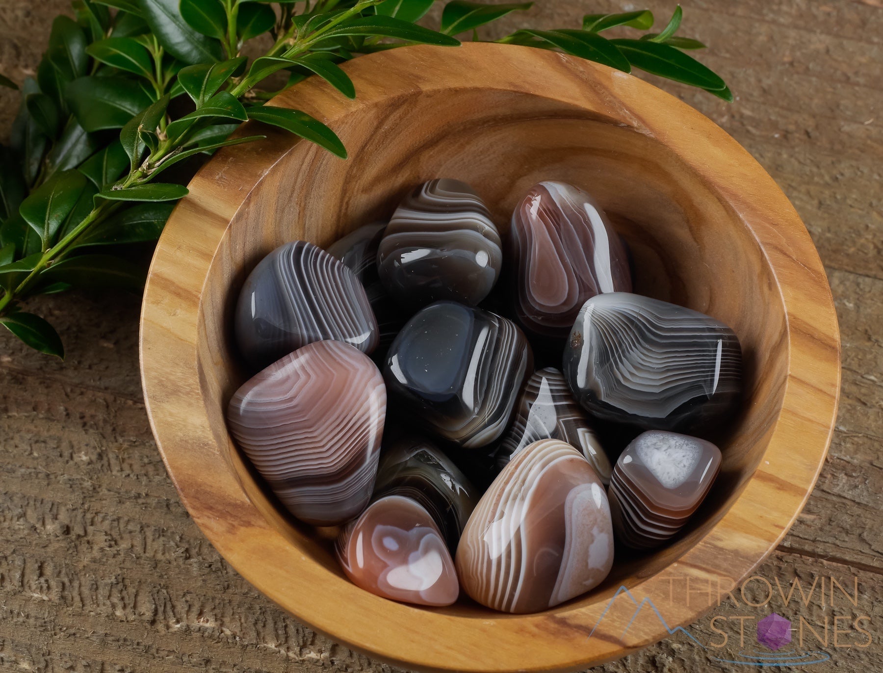 Banded Agate Tumbled Stones - Natural Healing Crystals for Self Care, Meditation & Energy Balancing | Perfect for Home Decor, Yoga & Spiritual Practices
