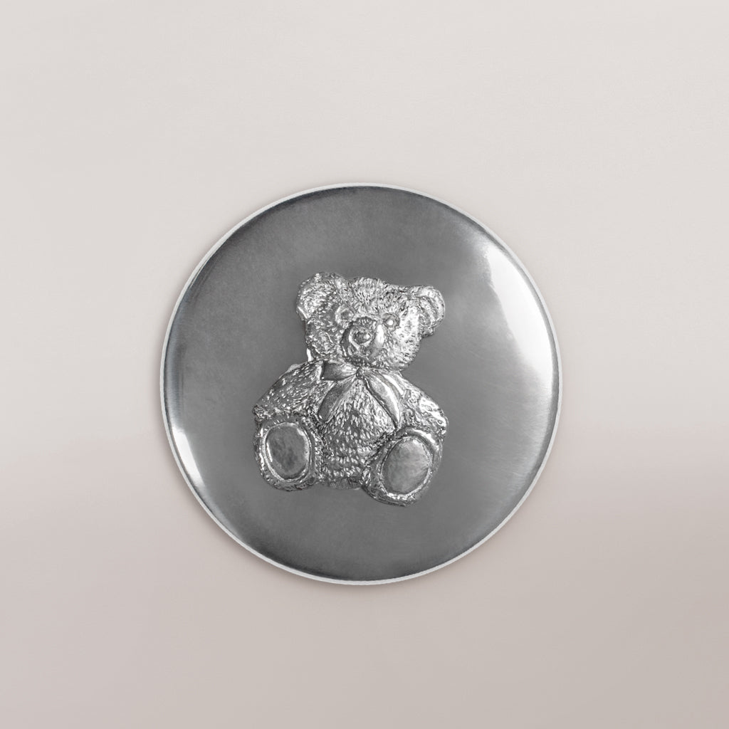 Little Treasures Pewter Trinket Box with Bear - Elegant Jewelry Storage for Necklaces & Rings - Perfect for Home Decor, Gift Giving & Keepsake Organization