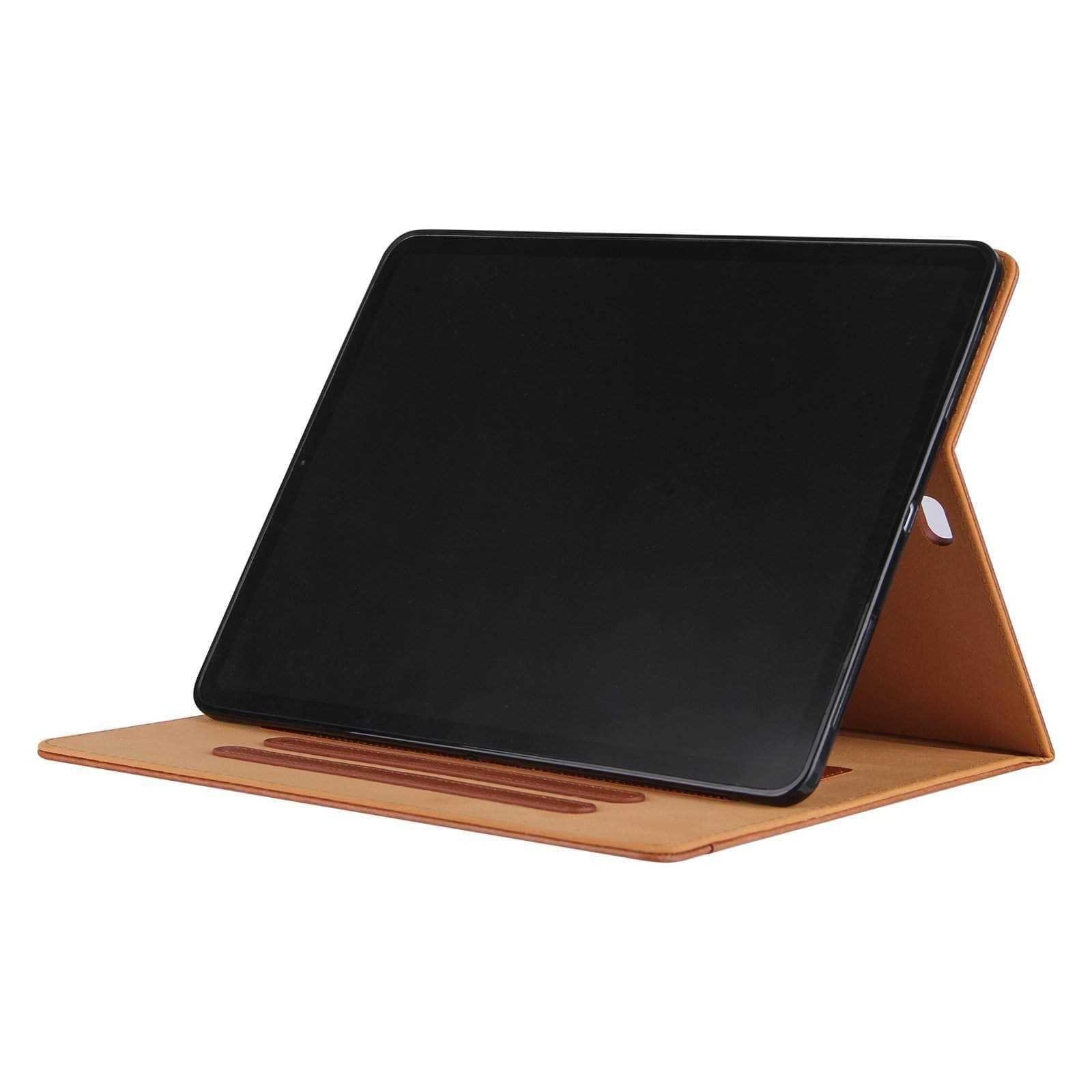 Premium Genuine Leather iPad Air 4 Case (2020 Model) - Slim Protective Cover with Auto Sleep/Wake - Perfect for Business Professionals & Office Use