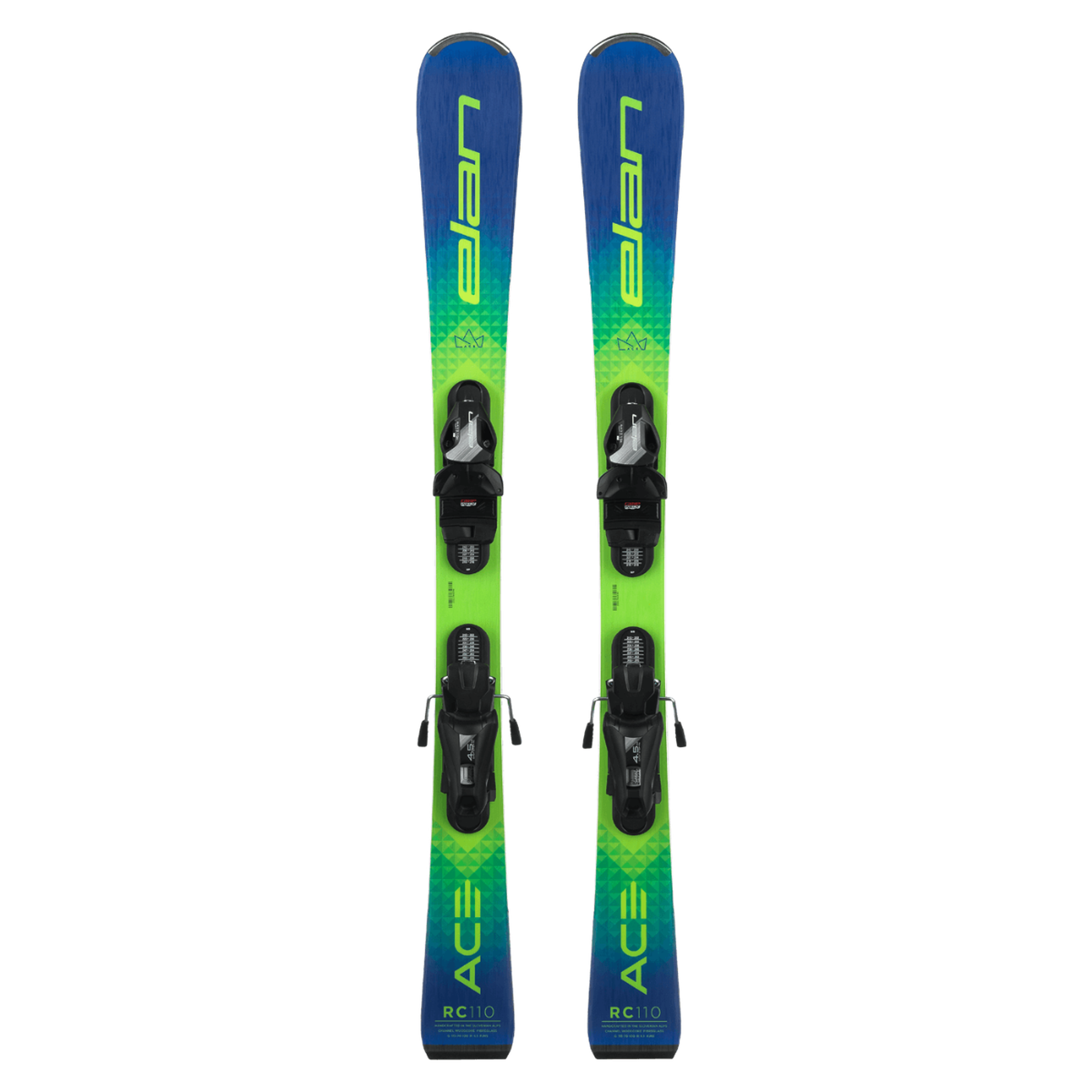 Elan 2024 RC ACE Junior Ski with EL 7.5 DB828222 Binding - Perfect for Kids' Ski Racing & Mountain Adventures