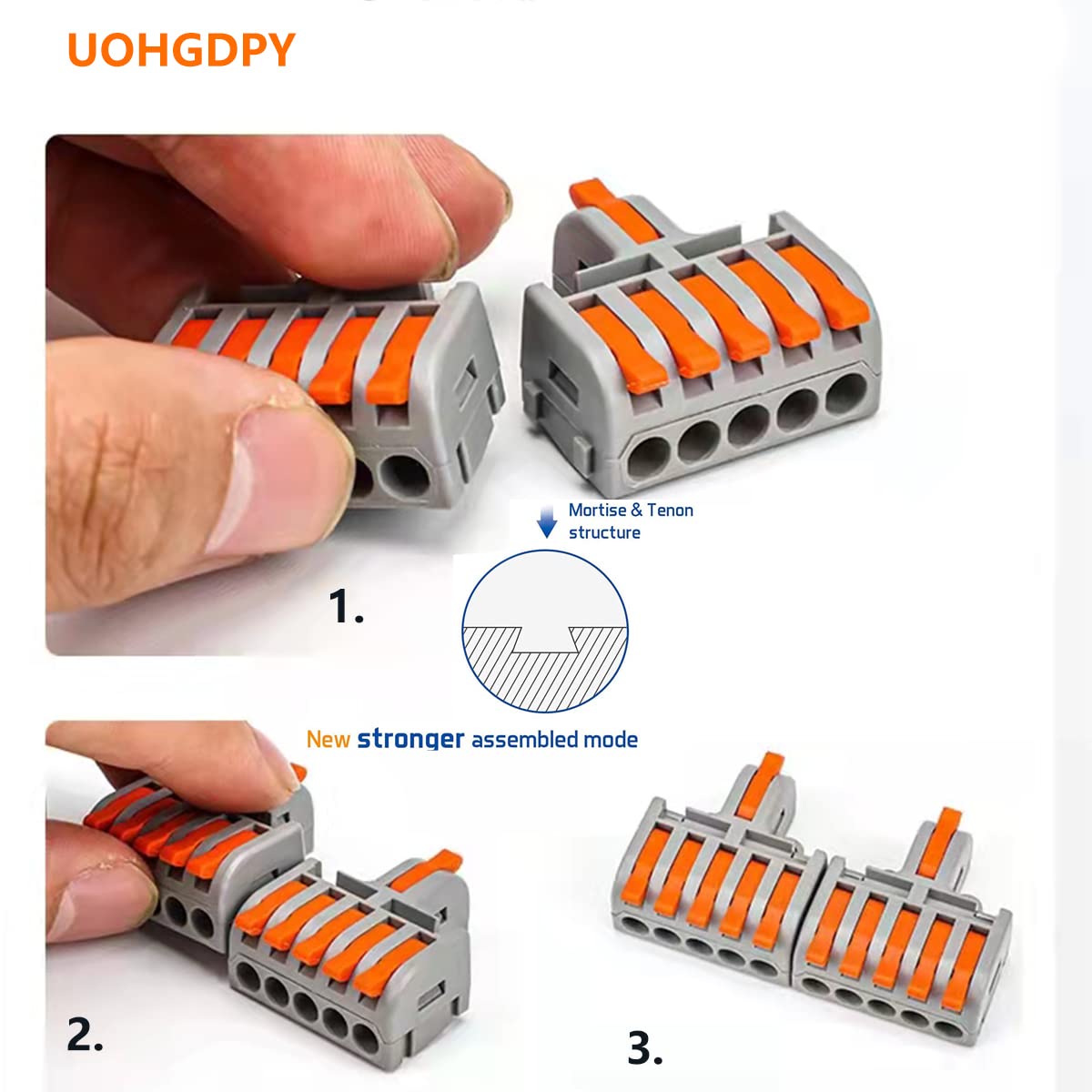 40PCS Lever Wire Connectors - 1 in 1 Out & 1 in 5 Out Compact Wire Splitters for 28-12 AWG Circuits | Electrical Splicing Connectors for Home Wiring, Automotive & DIY Projects