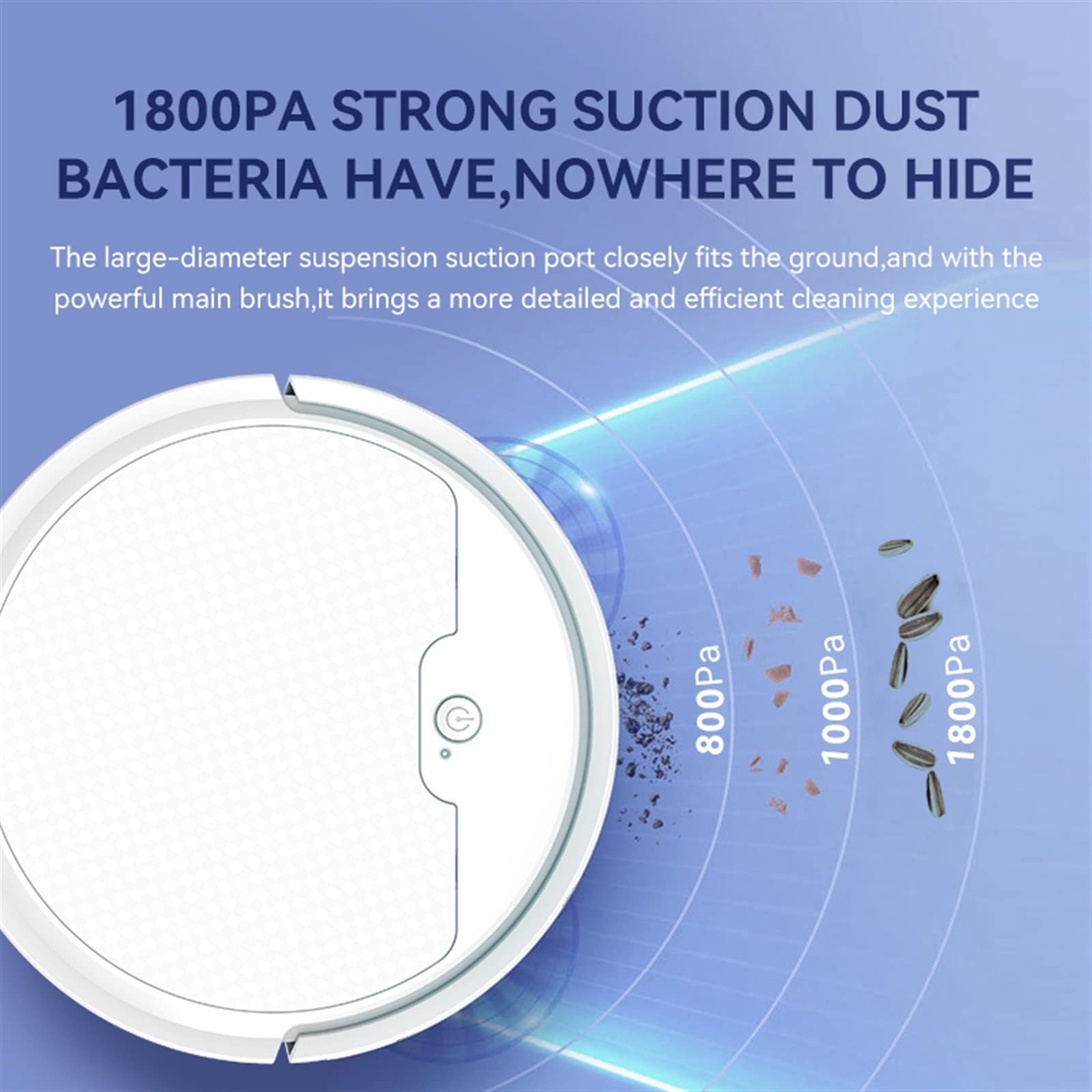 Smart Robot Vacuum Cleaner with APP Control - Wireless Wet/Dry Floor Cleaning Machine for Home, Handheld & Auto Mode - Perfect for Hardwood Floors & Pet Hair (White)