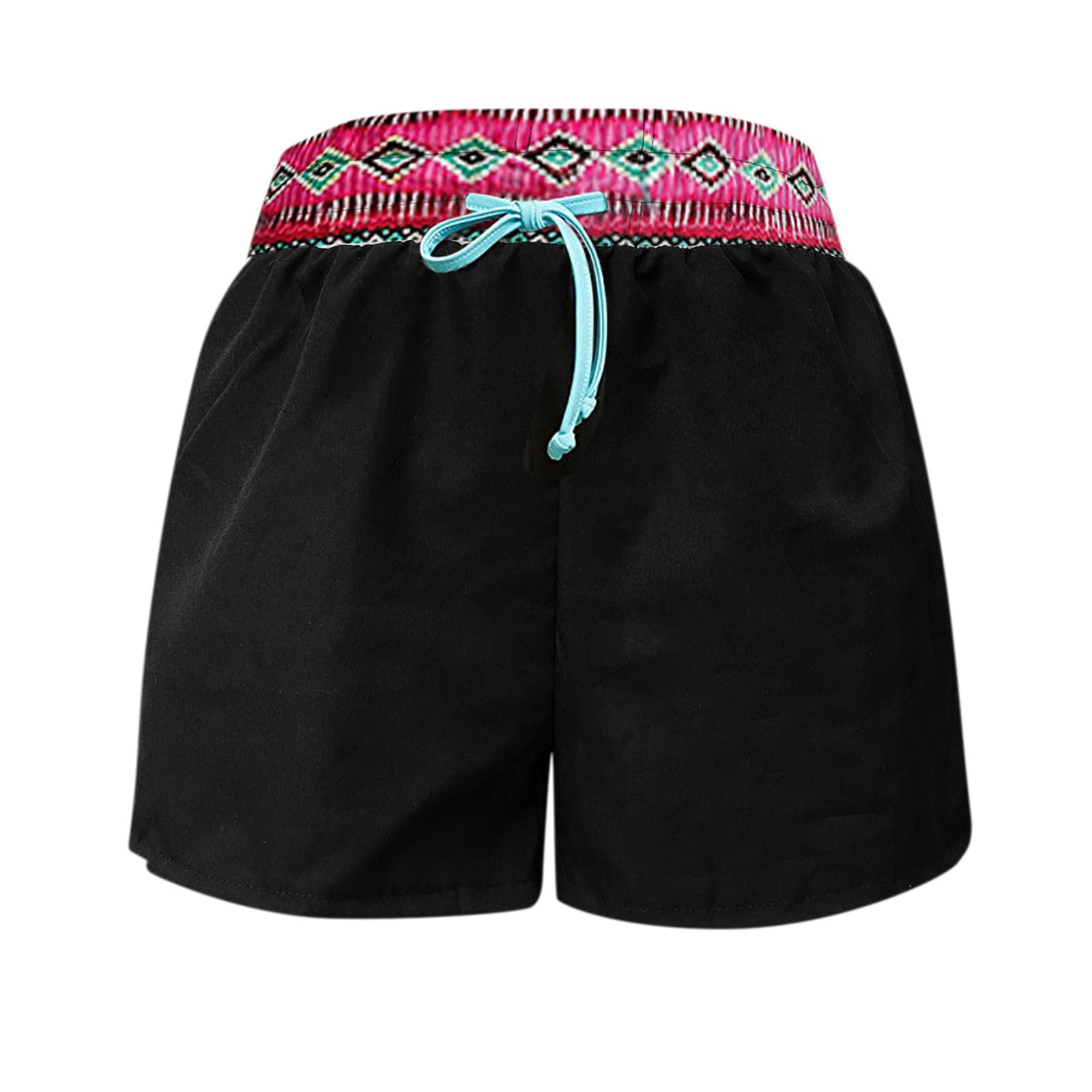 Women's Hiking & Running Shorts - Loose Fit Athletic Yoga Pants with Printed Design for Outdoor Sports, Fitness & Casual Wear