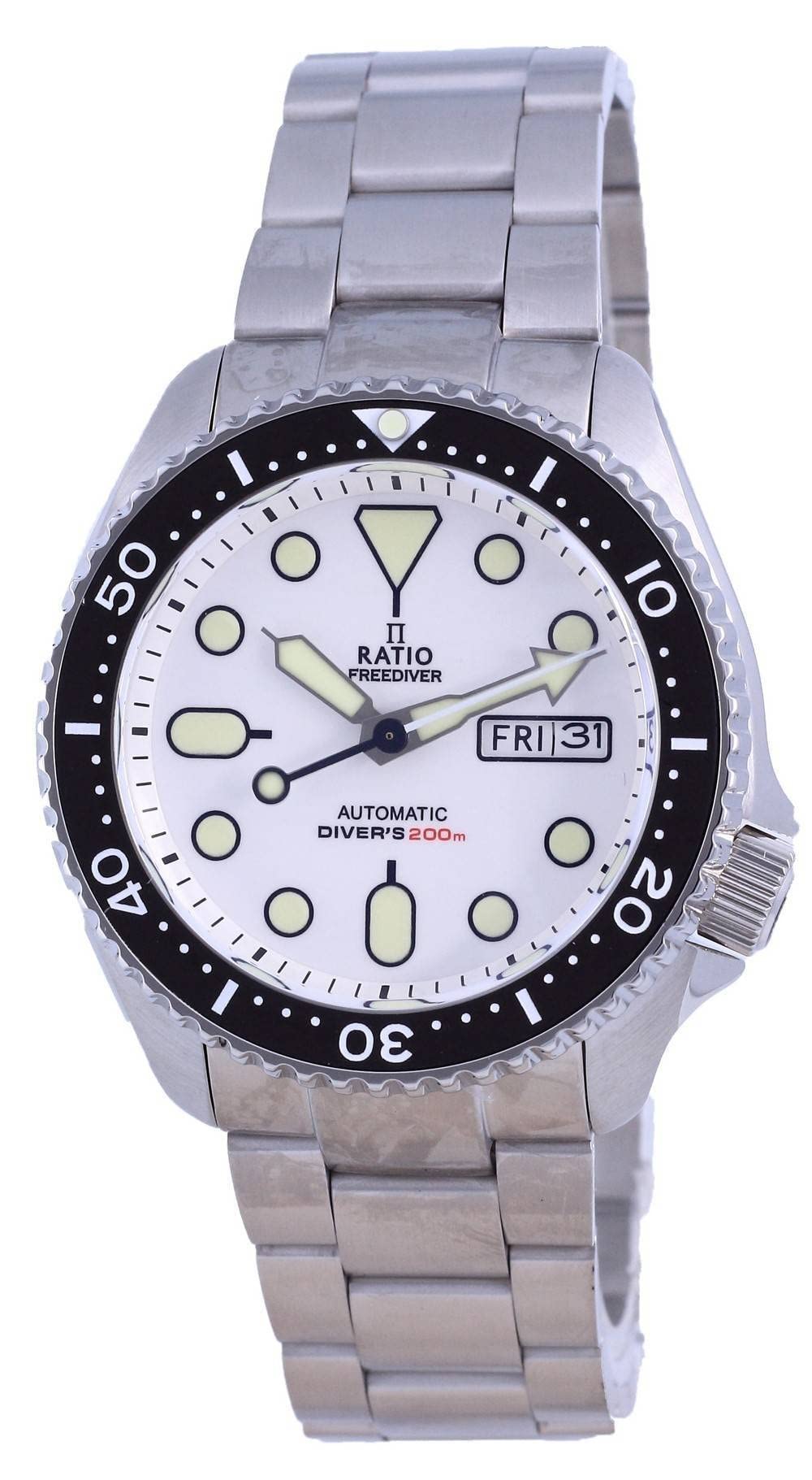 RATIO FreeDiver Automatic Diving Watch for Men - 200M Water Resistant, Sapphire Crystal, Professional Dive Watch | Perfect for Scuba Diving, Snorkeling & Water Sports