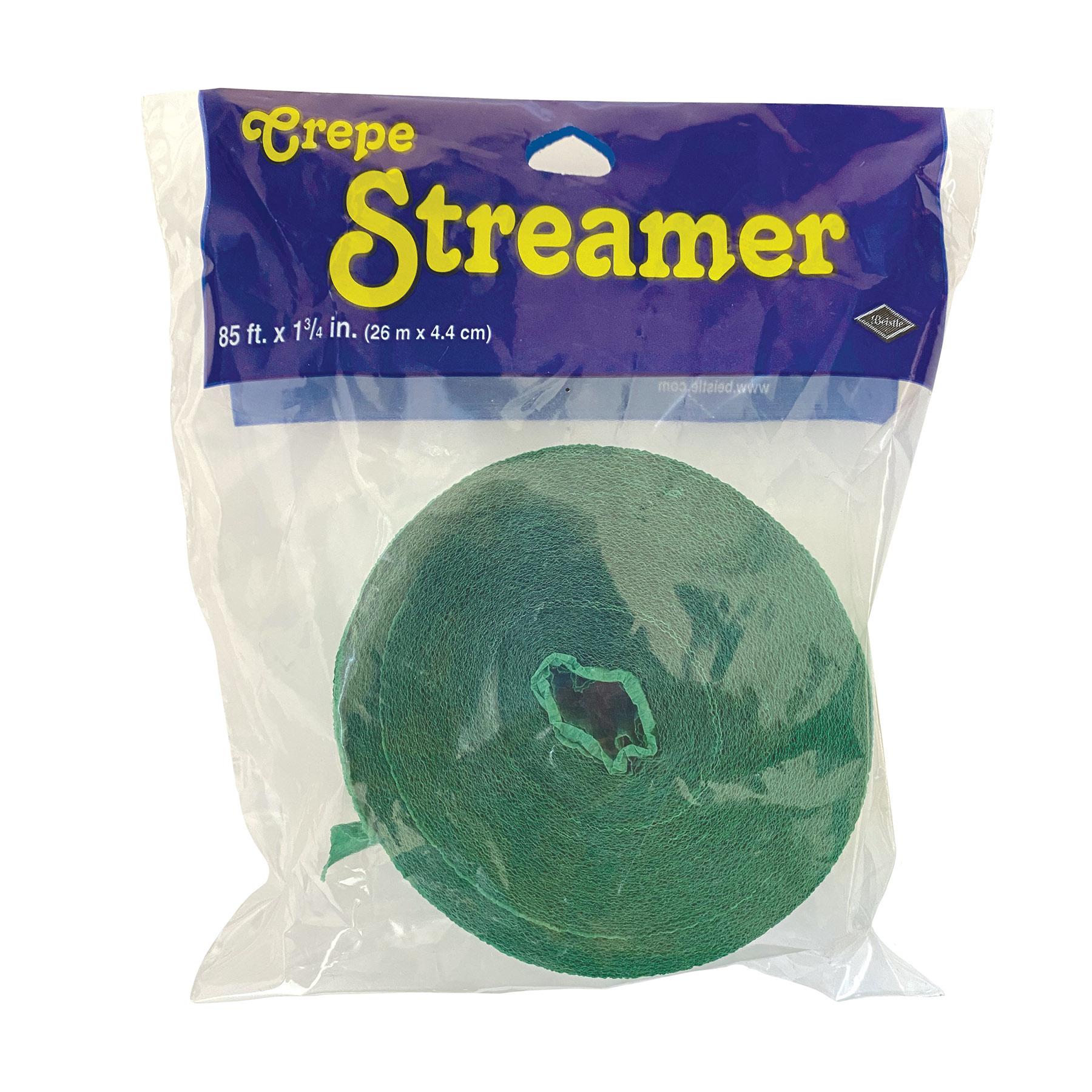 12 Pack Beistle FR Party Festive Crepe Streamers - Green Decorative Ribbons for Birthday, Wedding & Holiday Celebrations - Perfect for Home Decor, Party Supplies & Event Decorations