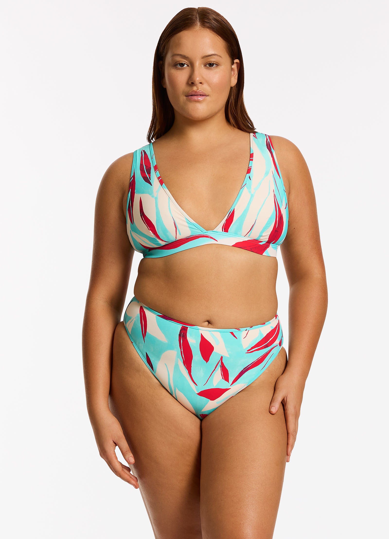 Dolce Fauna Plunge Bikini Top - Sexy Swimwear for Women, Perfect for Beach Vacations & Pool Parties